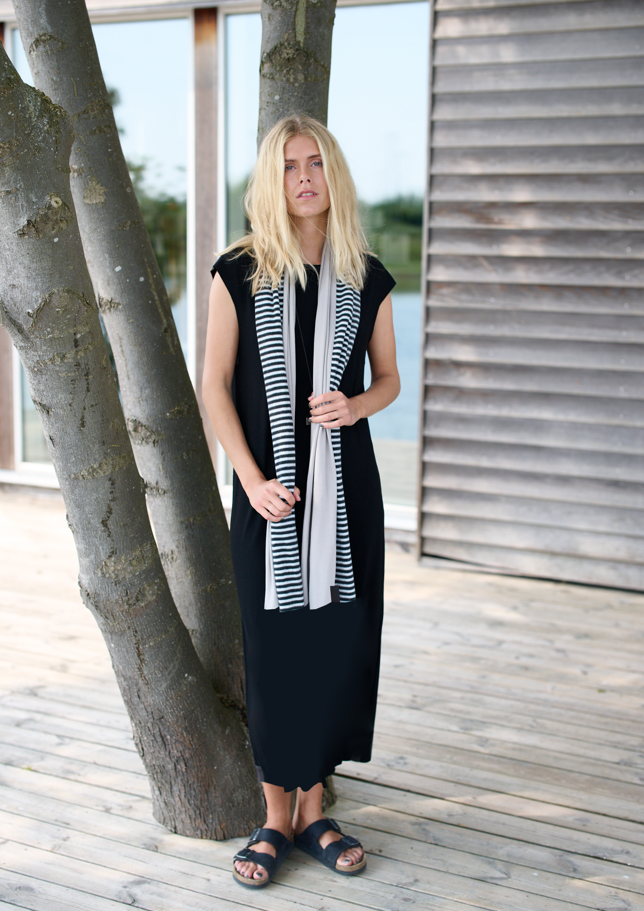 HENRIETTE STEFFENSEN COPENHAGEN SCARF MIX - 4067 SCARFS STRIPES/SAND 682