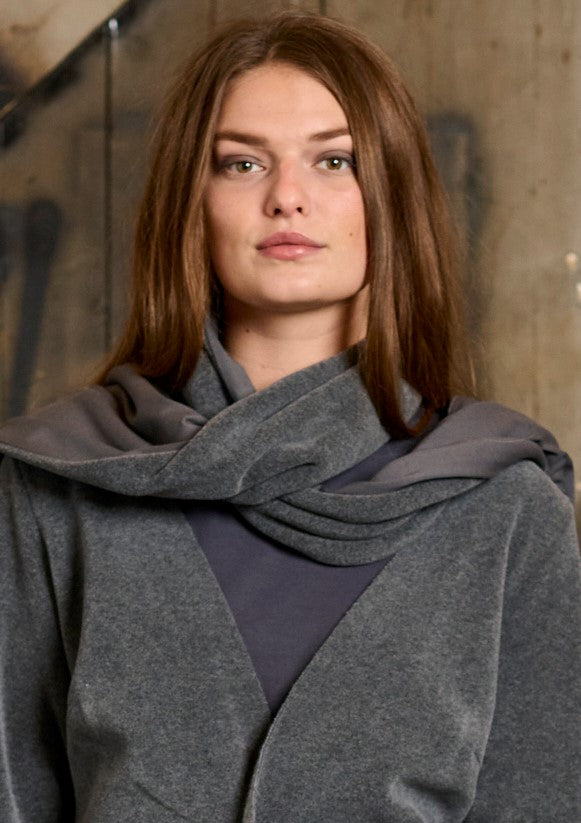 HENRIETTE STEFFENSEN COPENHAGEN SCARF MIX - 4080 SCARFS GREY/GREY 649