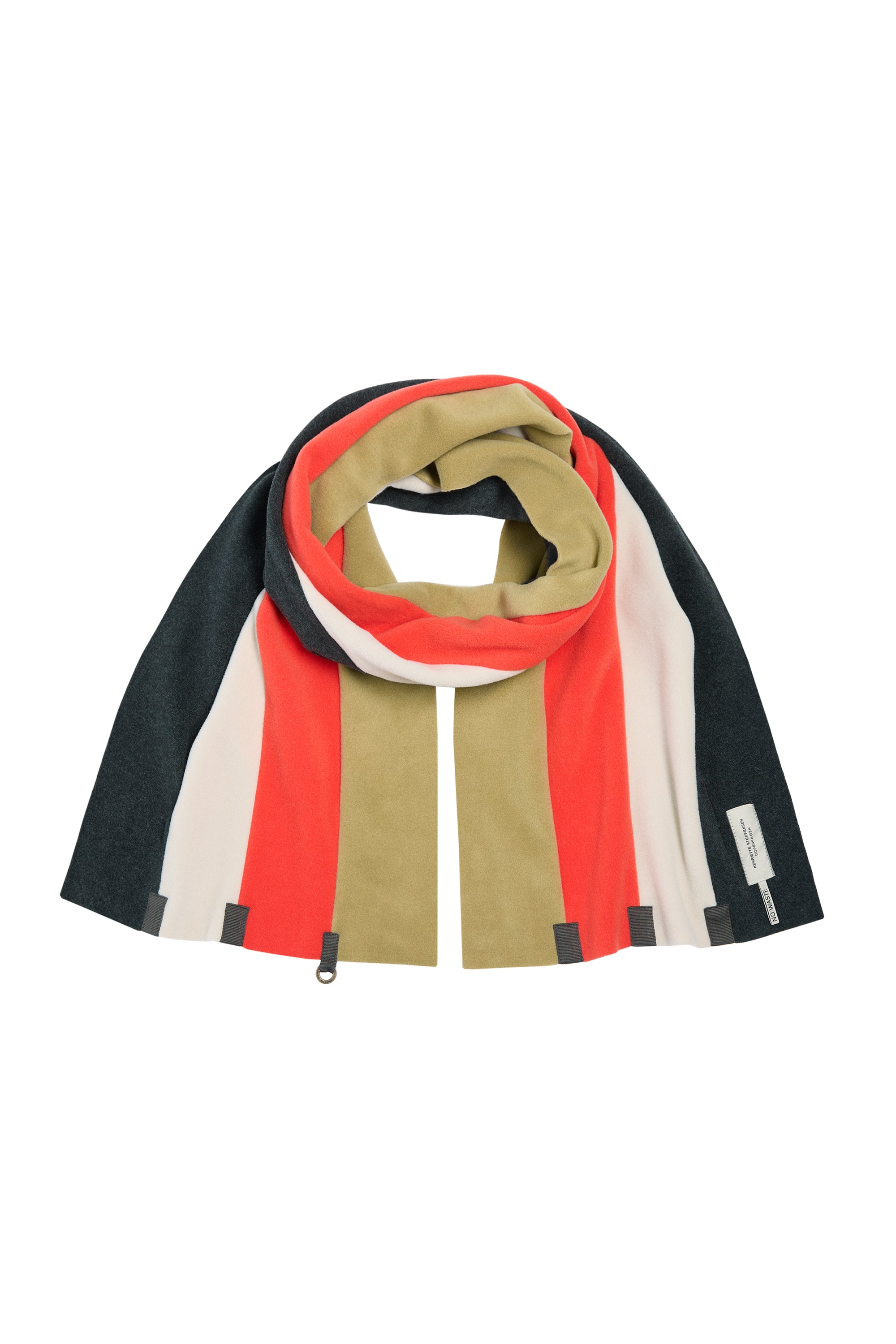 HENRIETTE STEFFENSEN COPENHAGEN SCARF NO WASTE - 4125 SCARFS OLIVE/TOMATO/KIT/SB 330