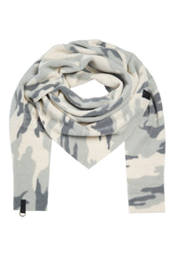 SCARF TRIANGLE - 4051P - Camouflage grey blue