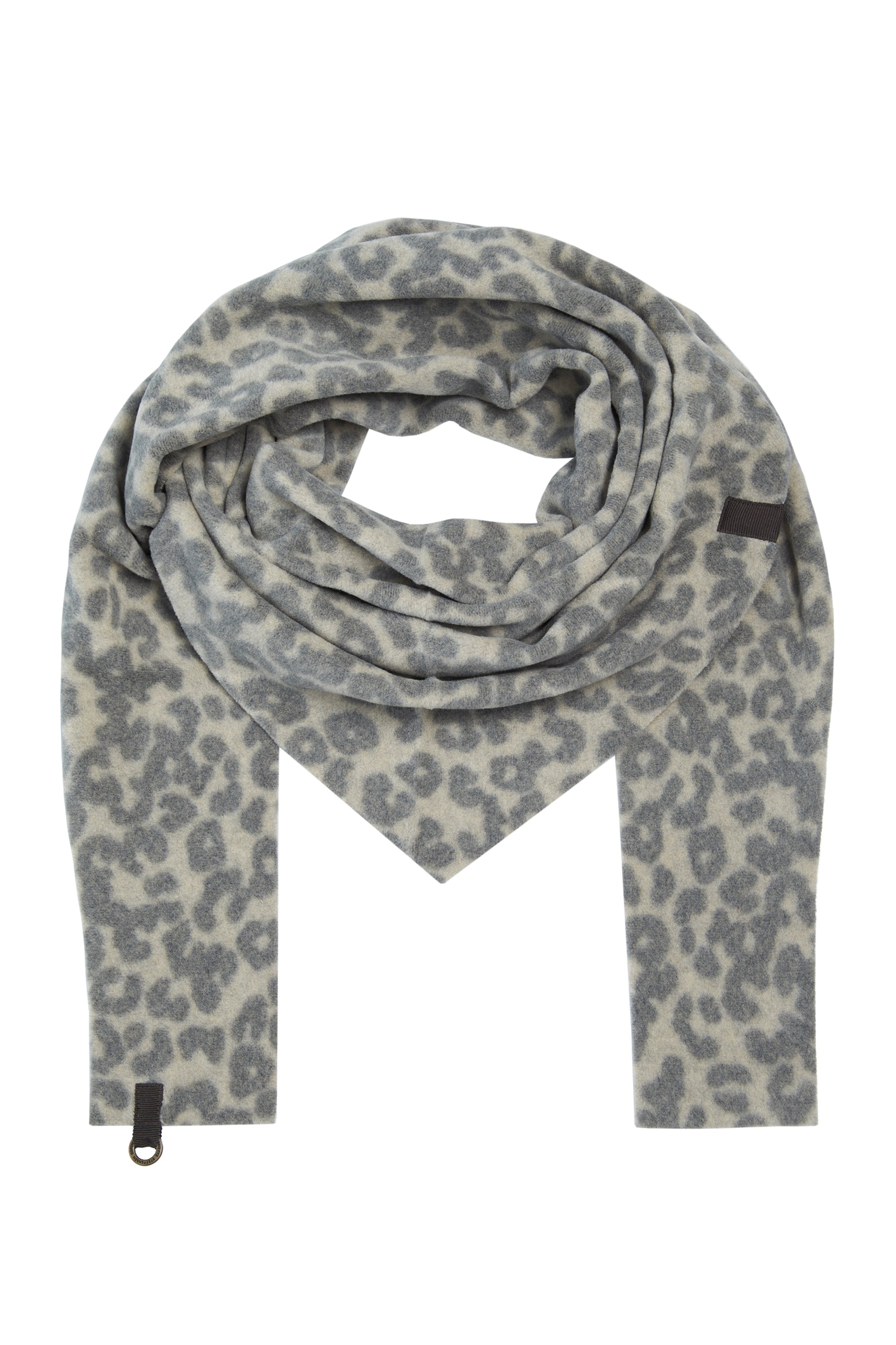 HENRIETTE STEFFENSEN COPENHAGEN SCARF TRIANGLE - 4051P SCARFS LEOPARD grey 105