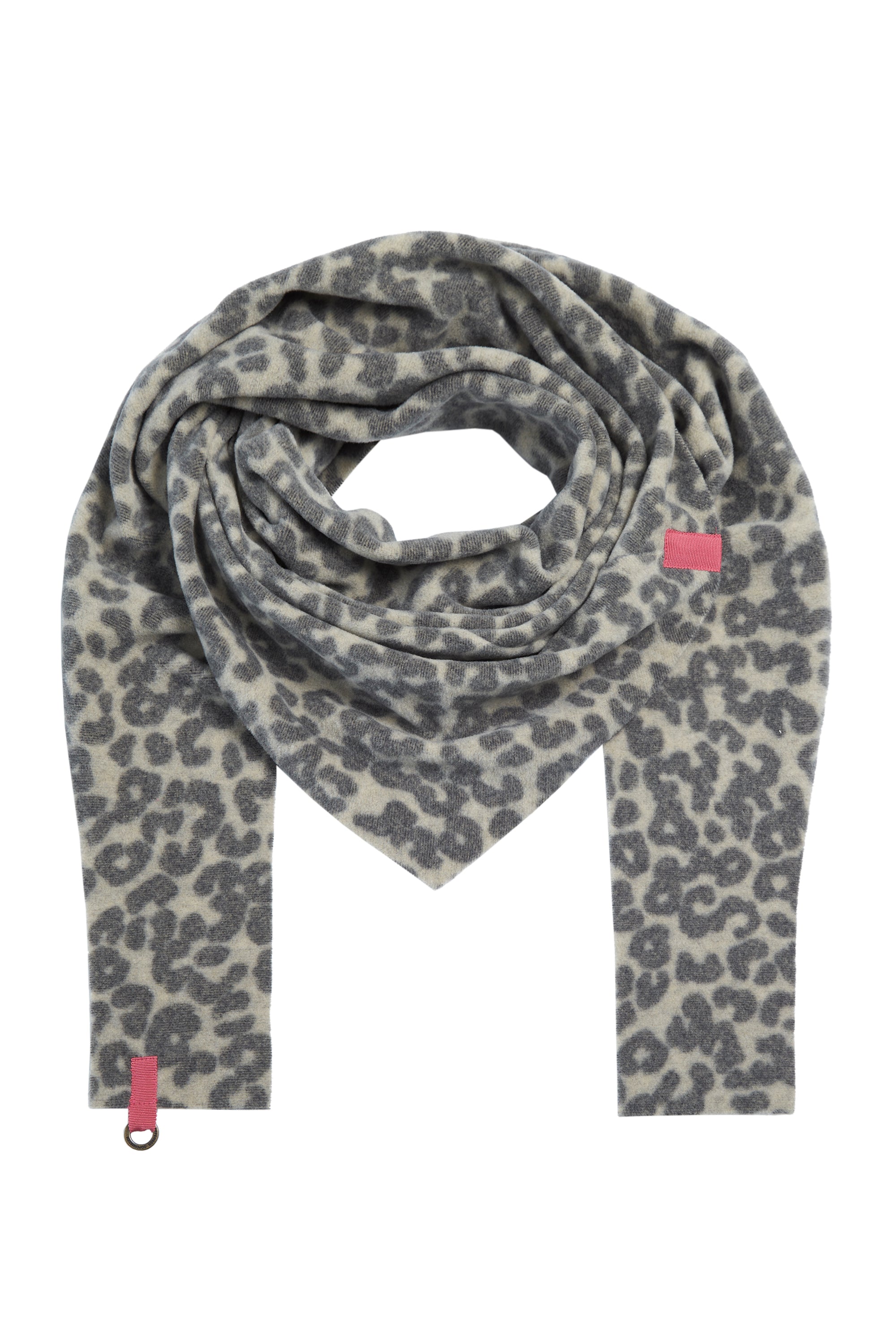 HENRIETTE STEFFENSEN COPENHAGEN SCARF TRIANGLE - 4051P SCARFS LEOPARD pink 115