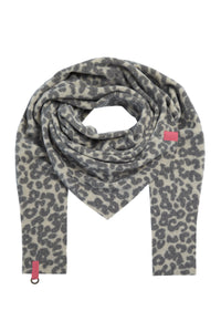 SCARF TRIANGLE - 4051P - LEOPARD pink