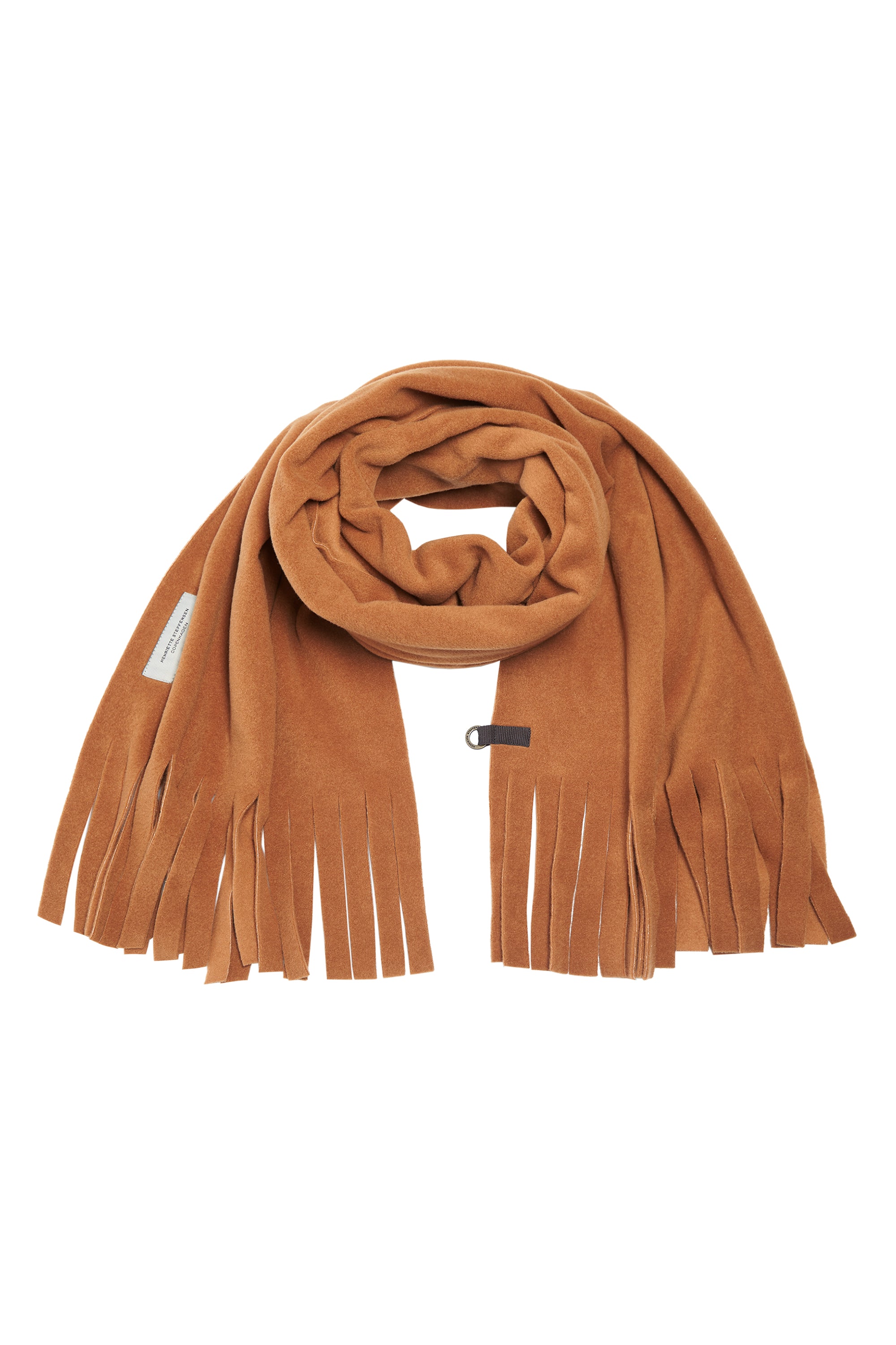 HENRIETTE STEFFENSEN COPENHAGEN SCARF WITH FRINGES - 4077 SCARFS RUST 706