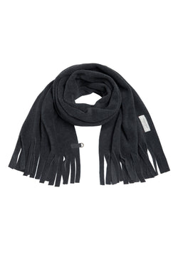 HENRIETTE STEFFENSEN COPENHAGEN SCARF WITH FRINGES - 4077 SCARFS SOFT BLACK 914