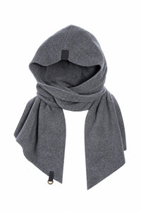 SCARF WITH HOOD - 4127 - GREY