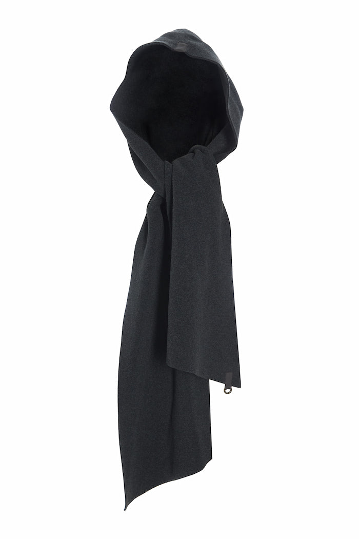 HENRIETTE STEFFENSEN COPENHAGEN SCARF WITH HOOD - 4127 SCARFS SOFT BLACK 914