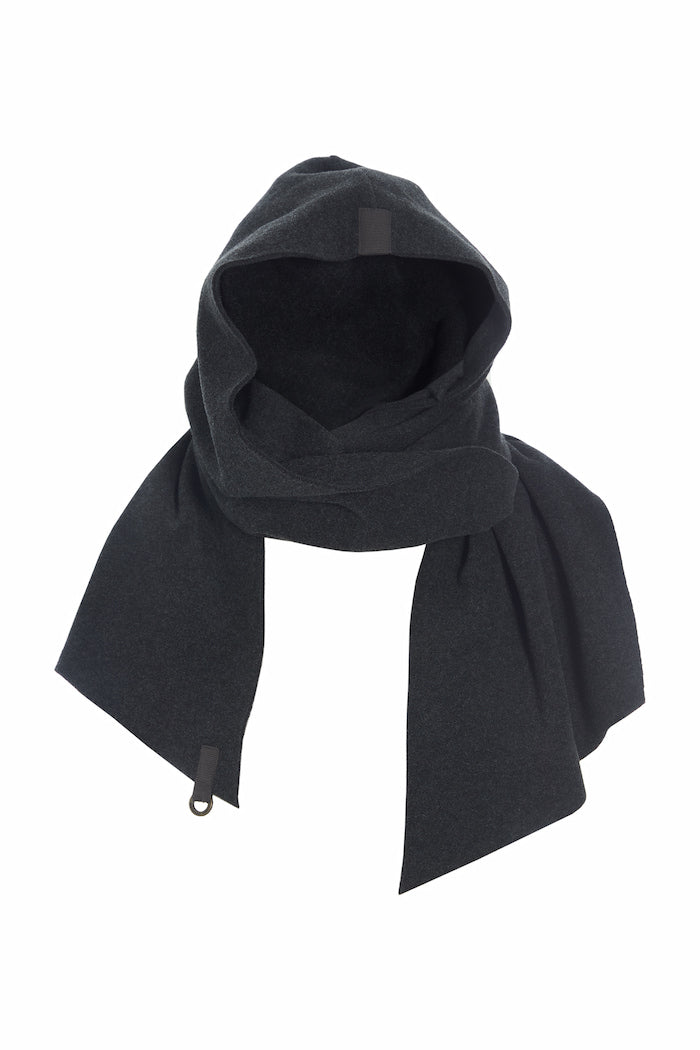 HENRIETTE STEFFENSEN COPENHAGEN SCARF WITH HOOD - 4127 SCARFS SOFT BLACK 914