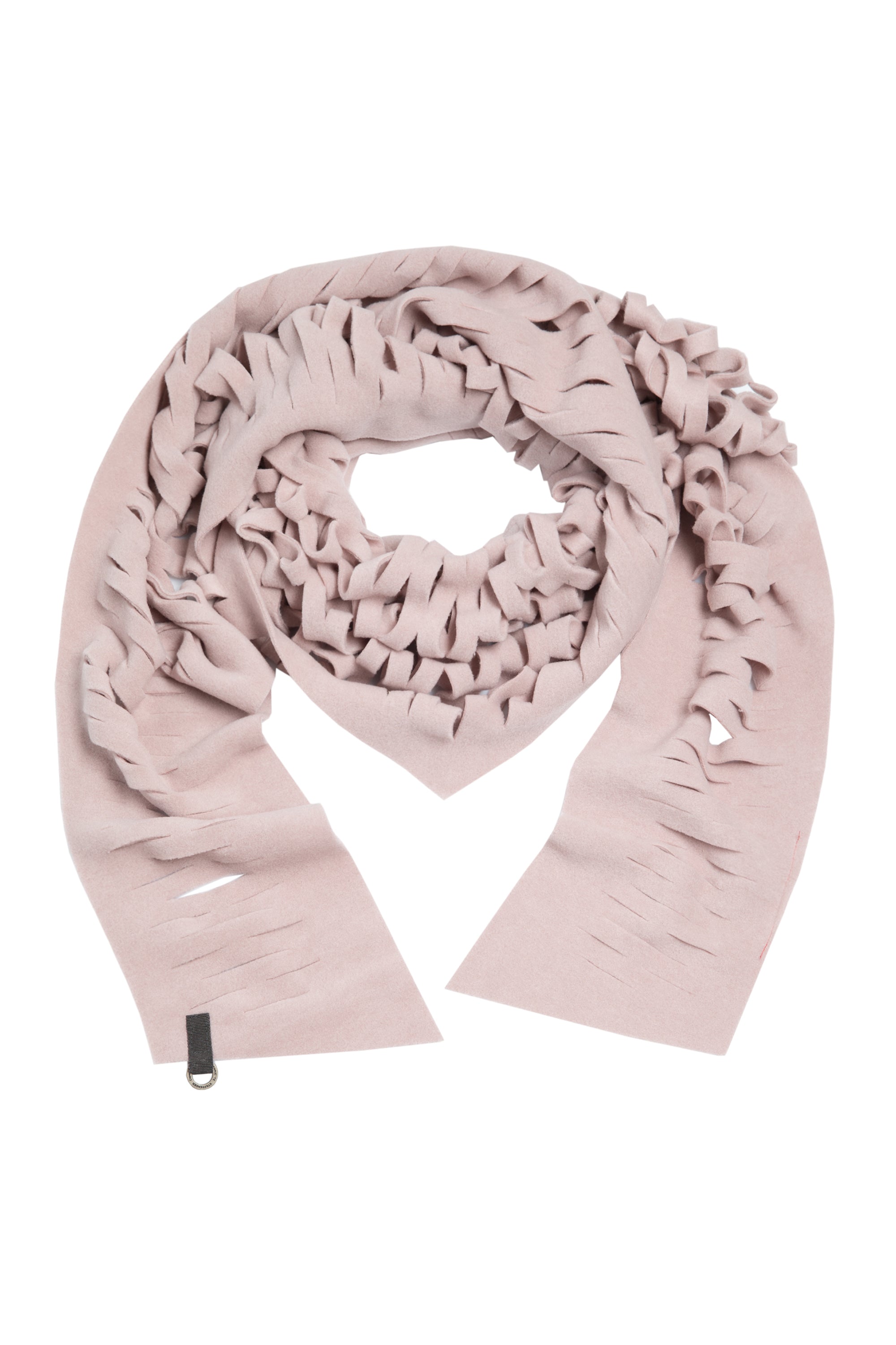 HENRIETTE STEFFENSEN COPENHAGEN SCARF WITH SPECIAL CUTTING EFFECT - 4075 SCARFS NUDE 401