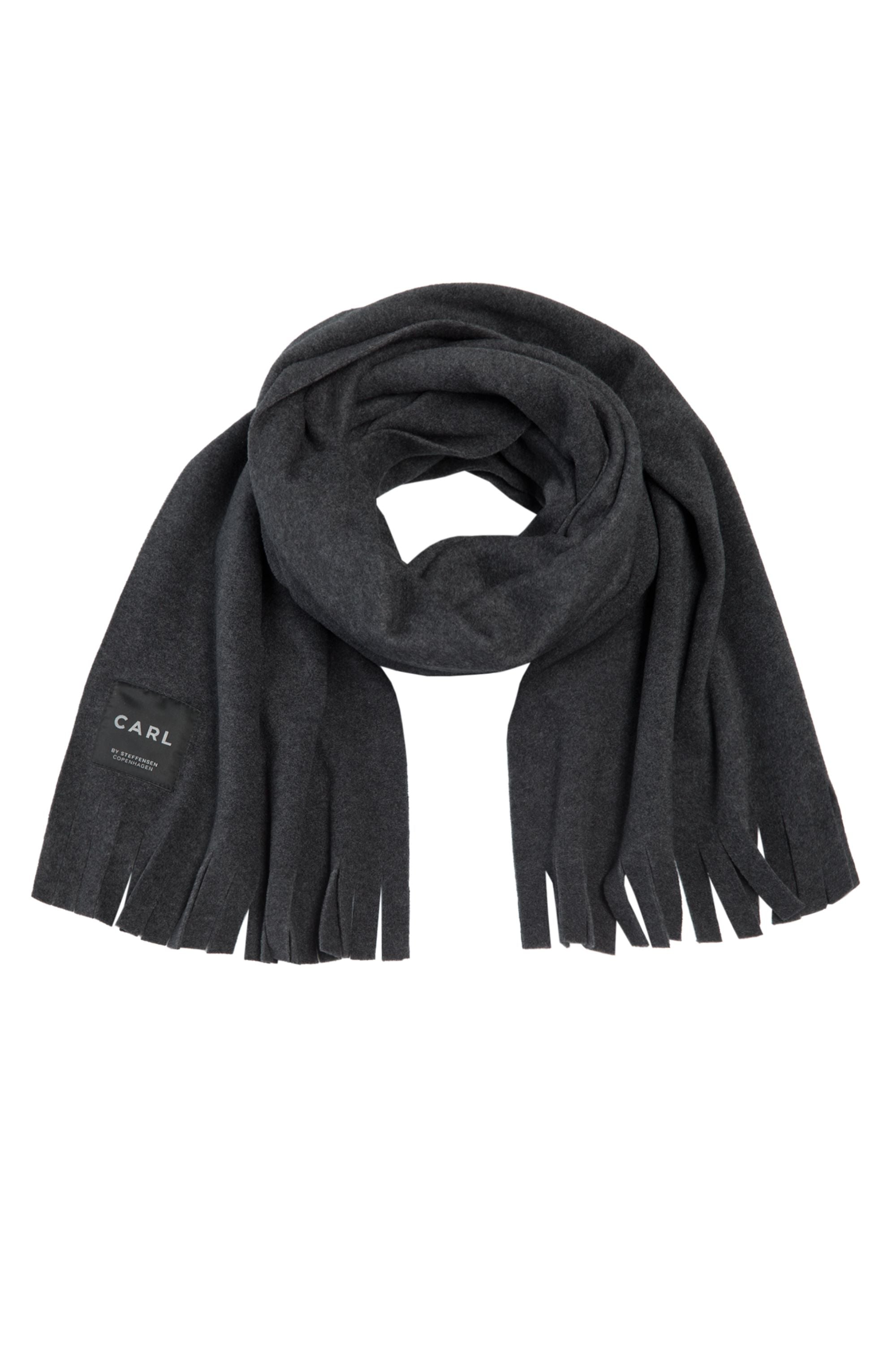 CARL BY STEFFENSEN COPENHAGEN SCARF W/ FRINGES - 1006C SCARFS ANTRACITE 902