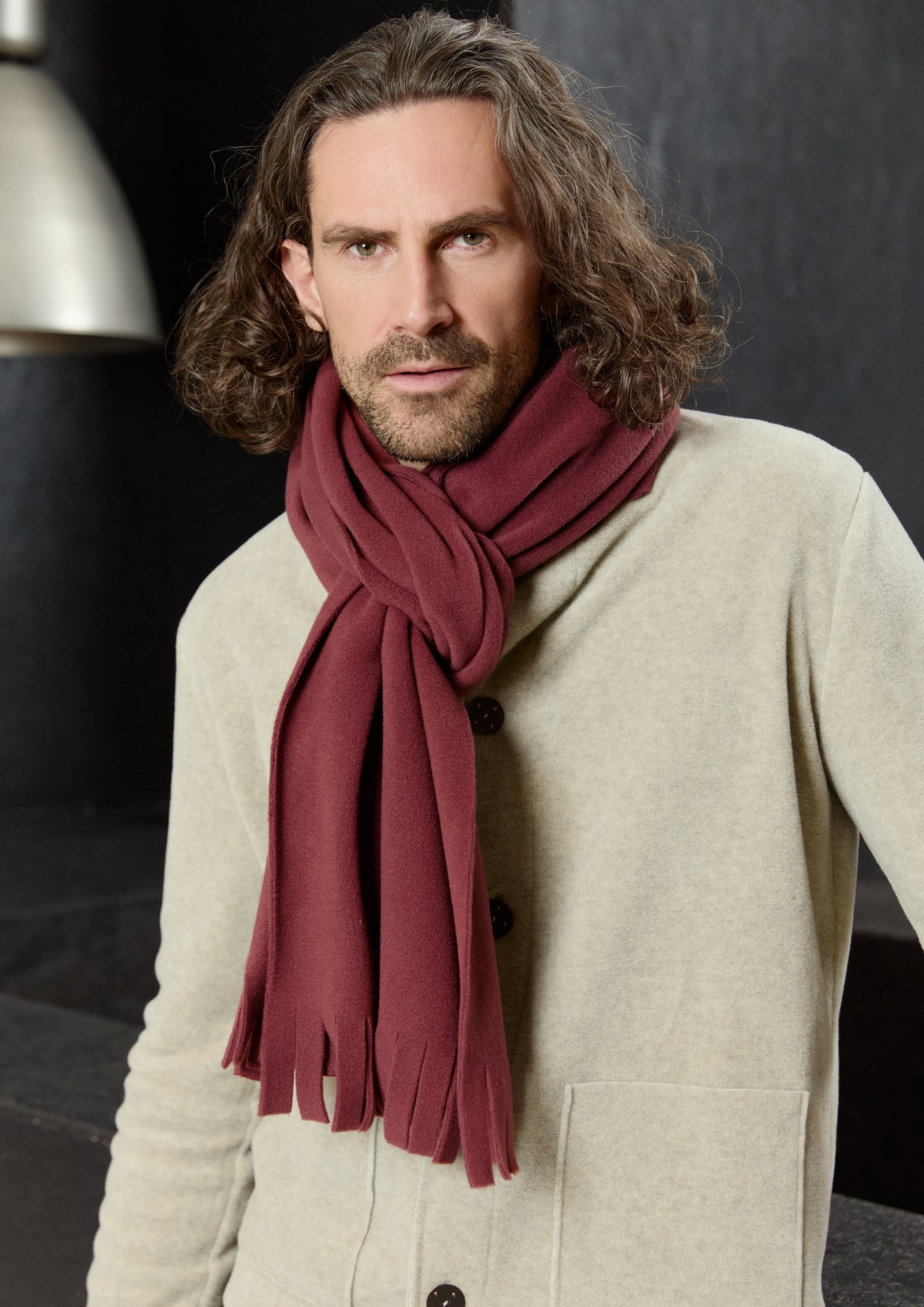 CARL BY STEFFENSEN COPENHAGEN SCARF W/ FRINGES - 1006C SCARFS BORDEAUX 474