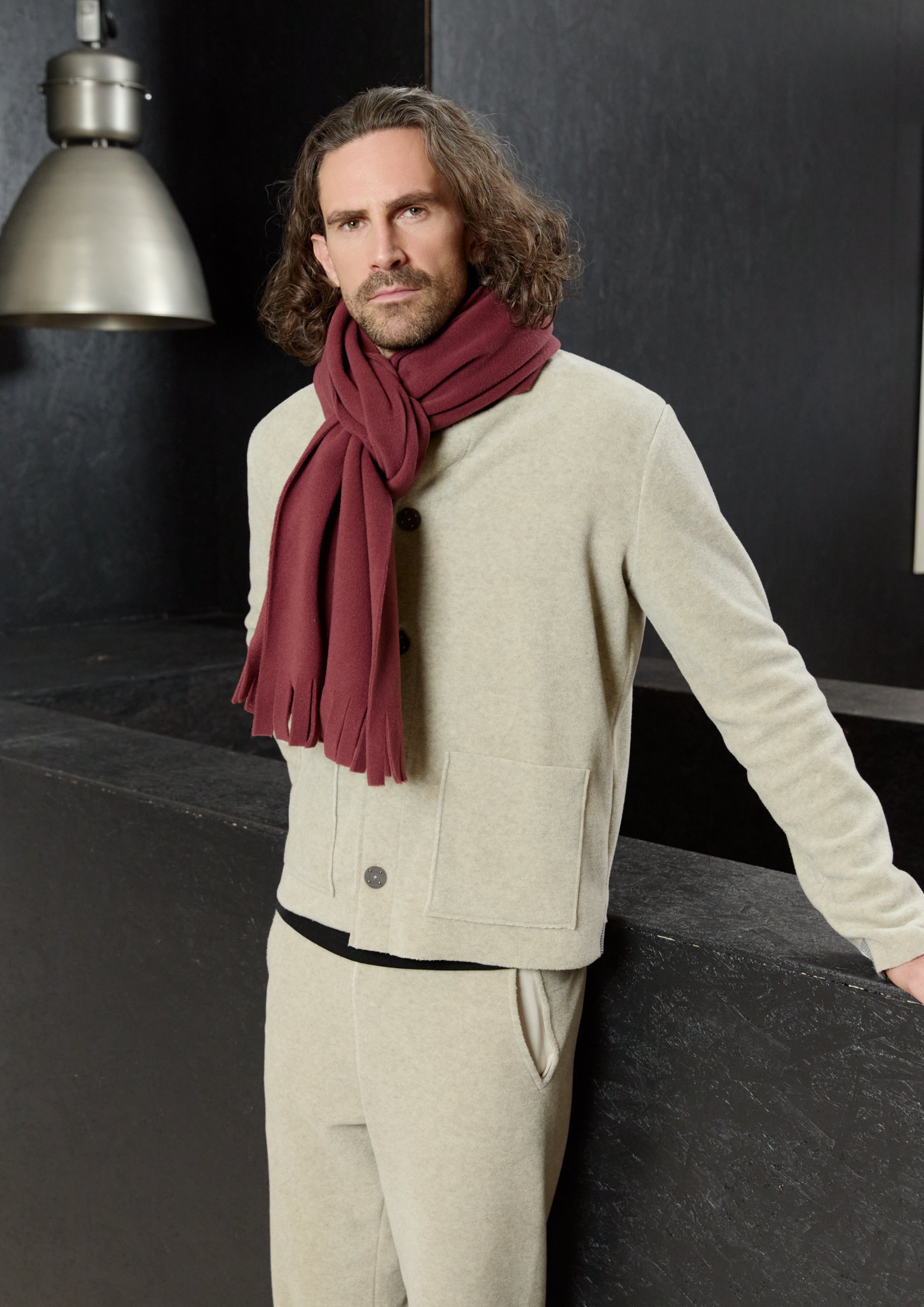 CARL BY STEFFENSEN COPENHAGEN SCARF W/ FRINGES - 1006C SCARFS BORDEAUX 474