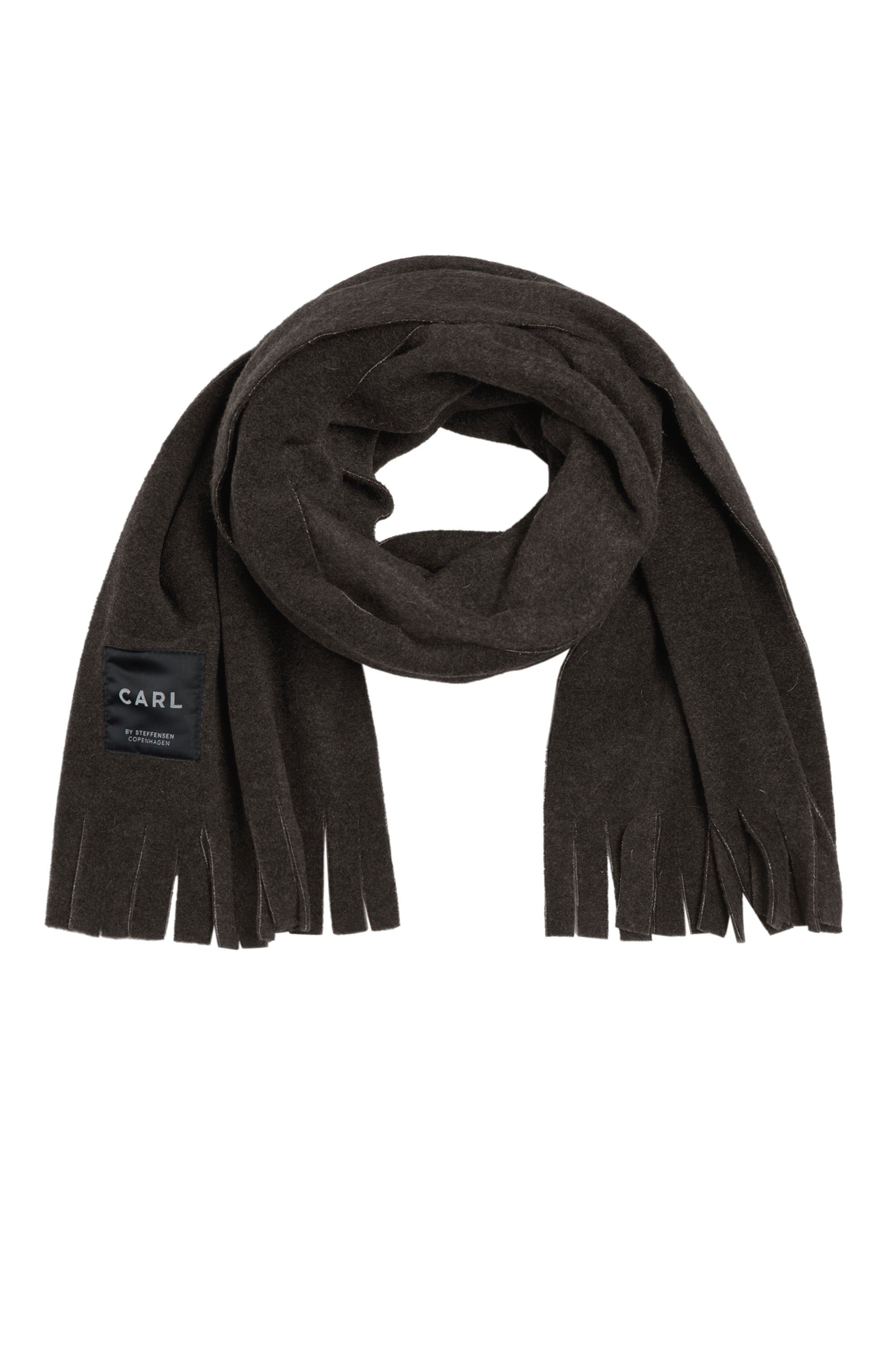 CARL BY STEFFENSEN COPENHAGEN SCARF W/ FRINGES - 1006C SCARFS CHOCOLATE 844