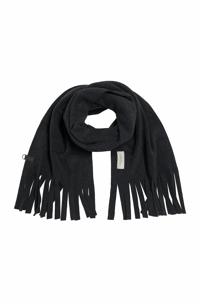 HENRIETTE STEFFENSEN COPENHAGEN SCARF W/ FRINGES - 4107 SCARFS SOFT BLACK 914