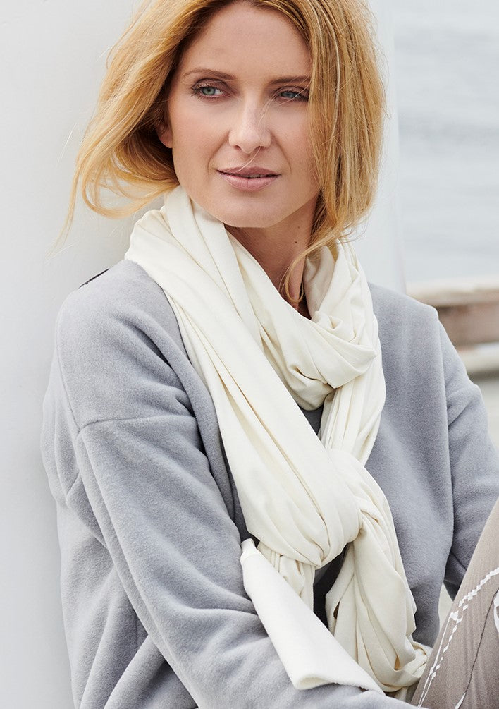 HENRIETTE STEFFENSEN COPENHAGEN SHAWL - 4072MIX SCARFS OFF WHITE 802