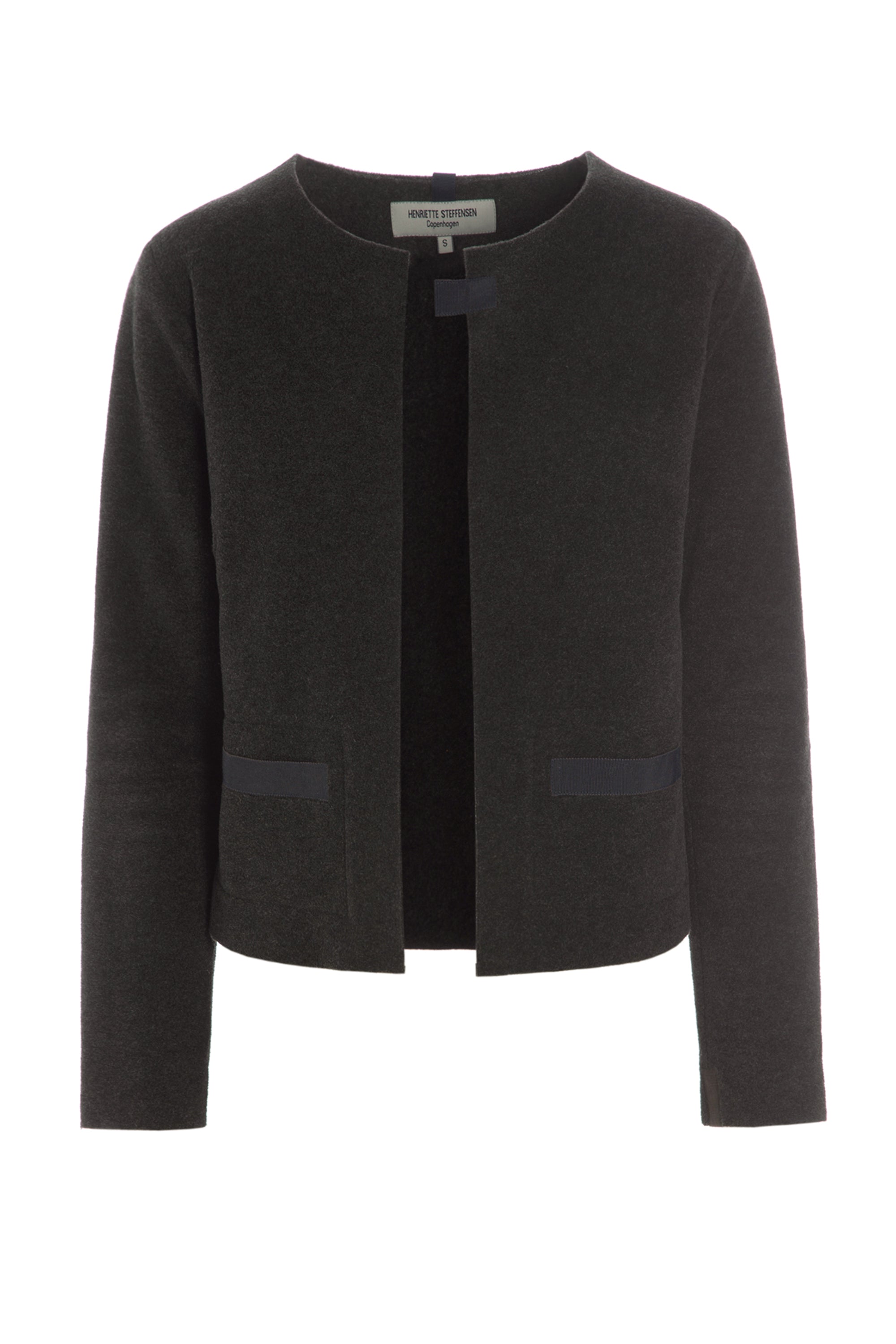 HENRIETTE STEFFENSEN COPENHAGEN SHORT CARDIGAN - 7109 CARDIGANS CHOKOLATE 844
