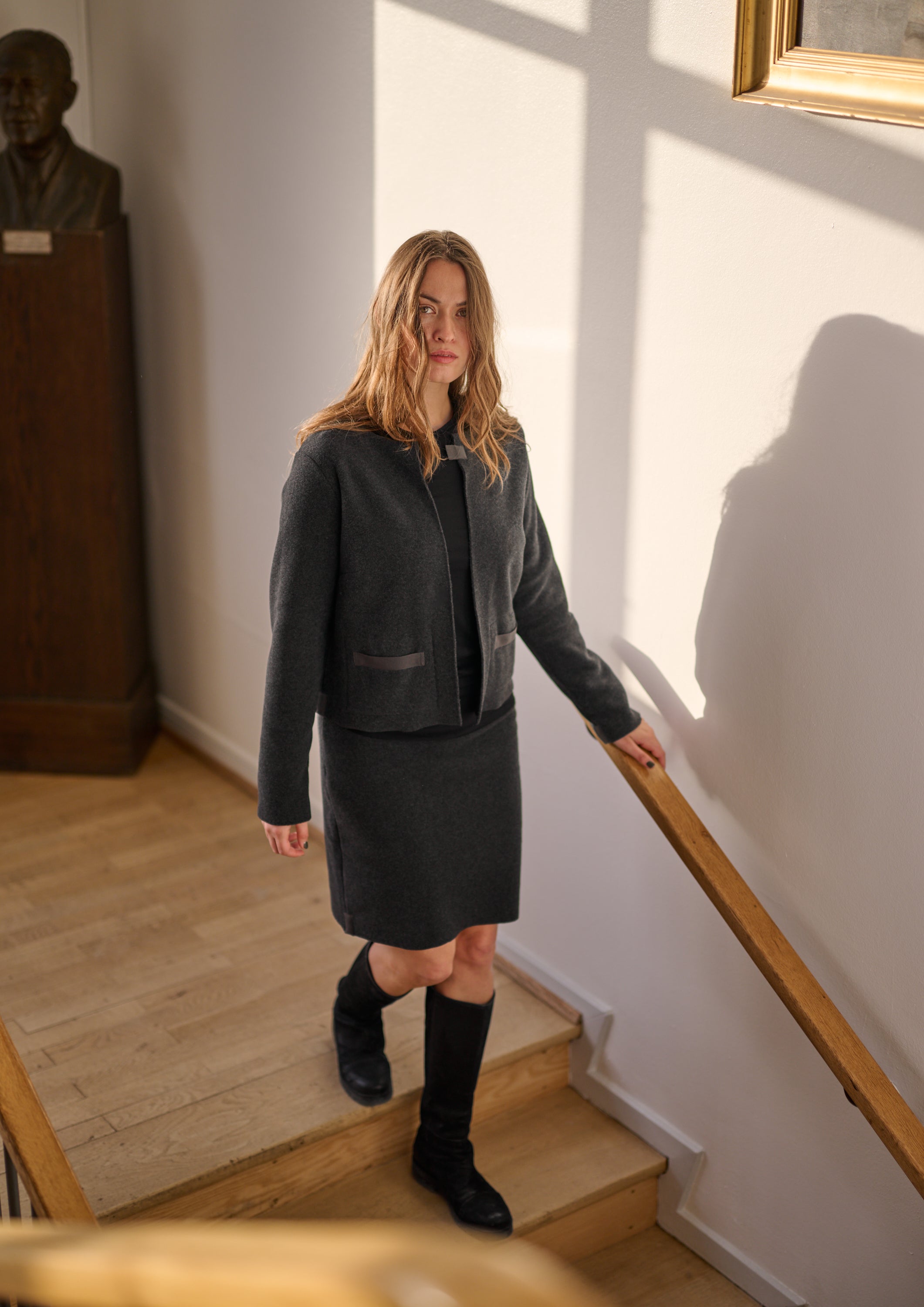 HENRIETTE STEFFENSEN COPENHAGEN SHORT CARDIGAN - 7109 CARDIGANS SOFT BLACK 914