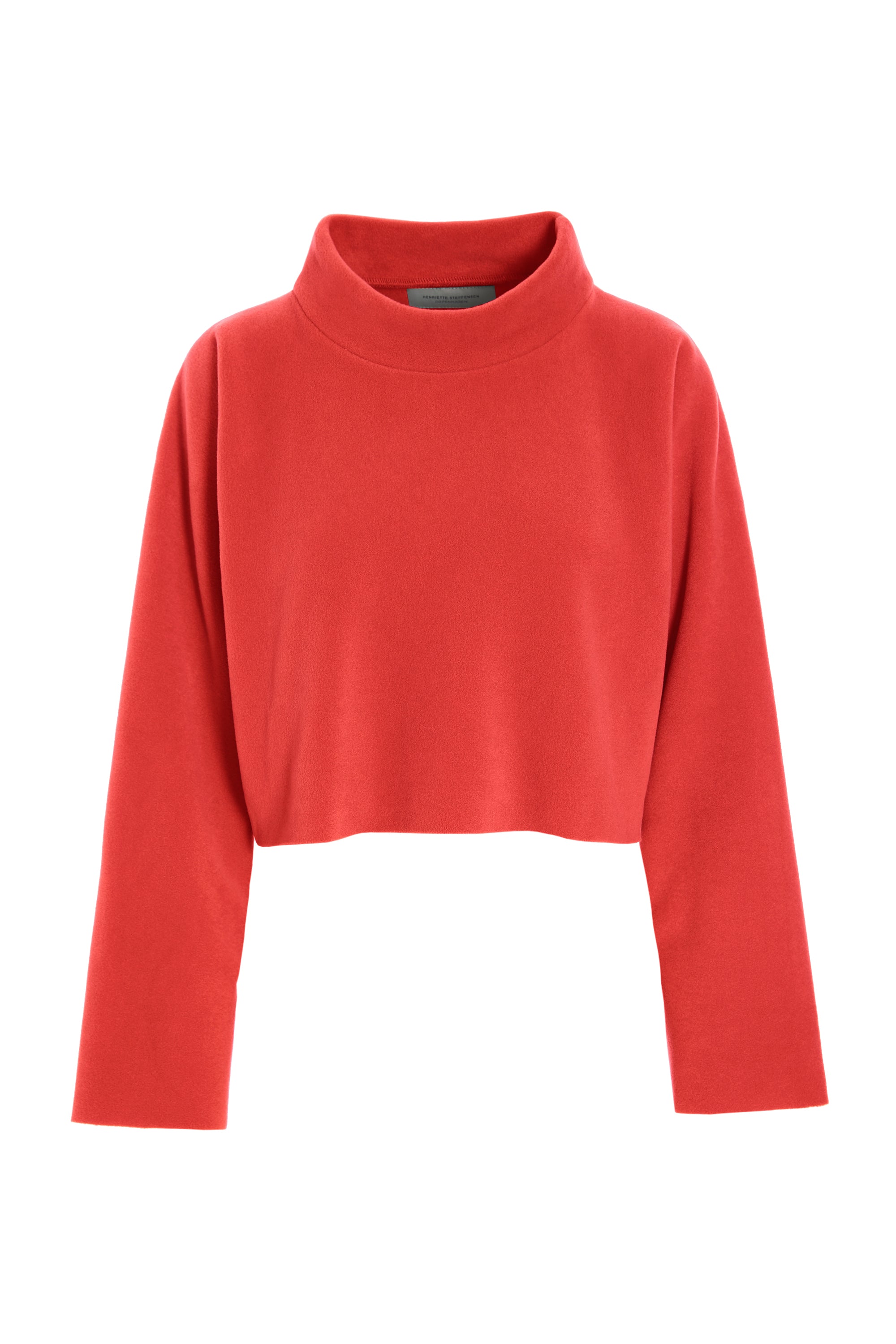 HENRIETTE STEFFENSEN COPENHAGEN SHORT PULLOVER - 1372 BLUSER TOMATO 845