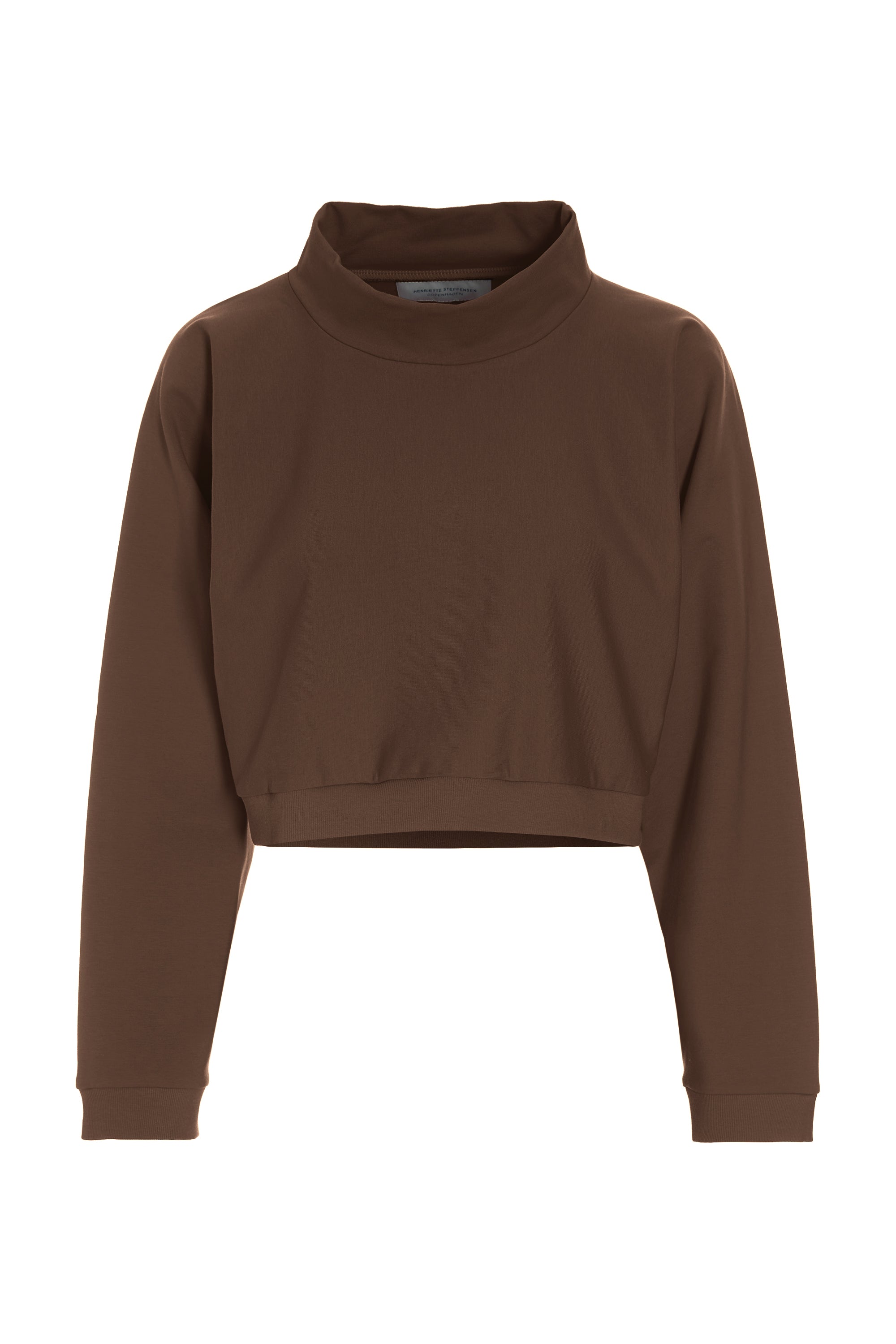 HENRIETTE STEFFENSEN COPENHAGEN SHORT PULLOVER - 71016 BLUSER CHOCOLATE 844