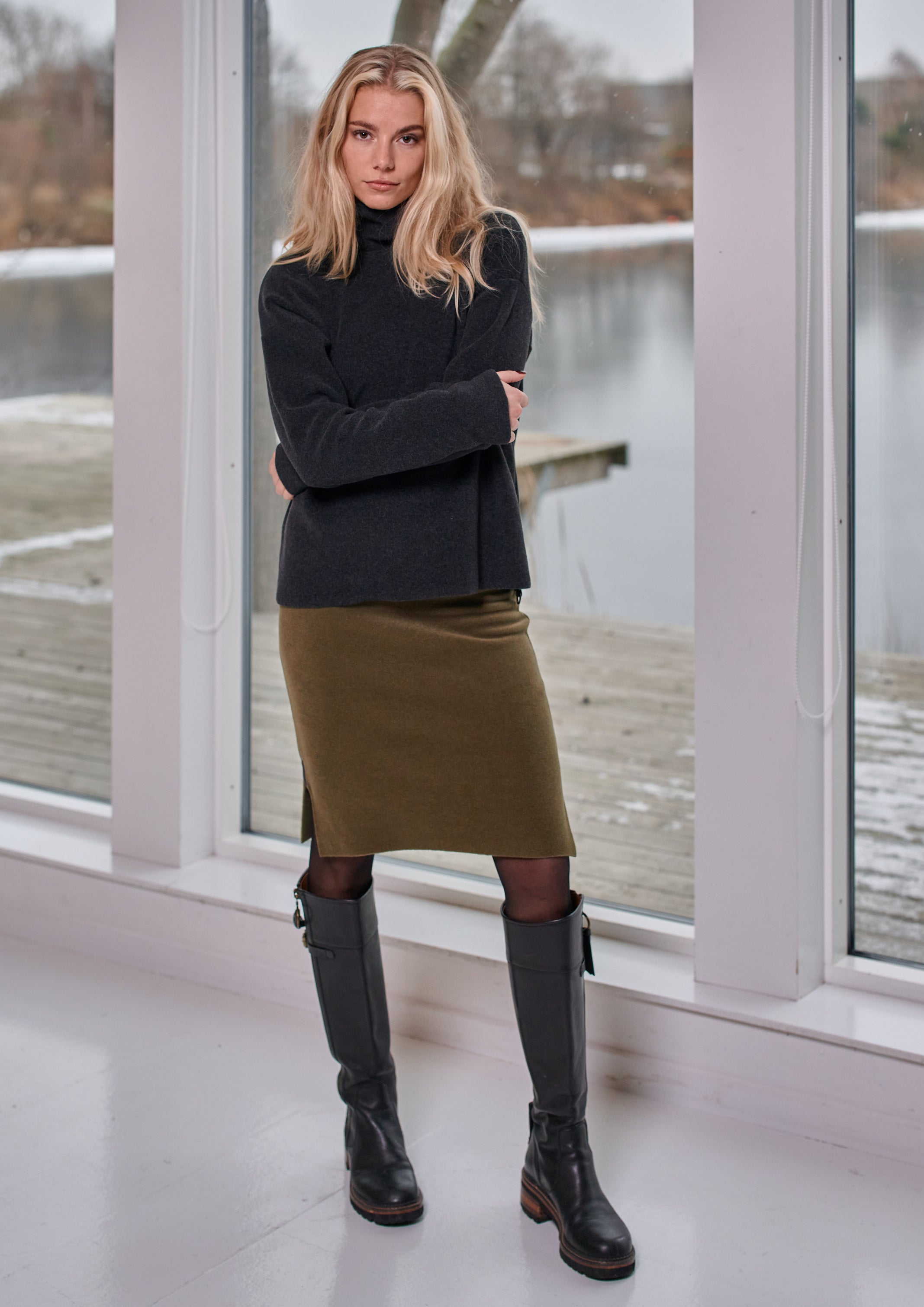HENRIETTE STEFFENSEN COPENHAGEN SKIRT - 3220 NEDERDELE MOSS 611