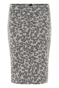 SKIRT - 3220P - LEOPARD grey