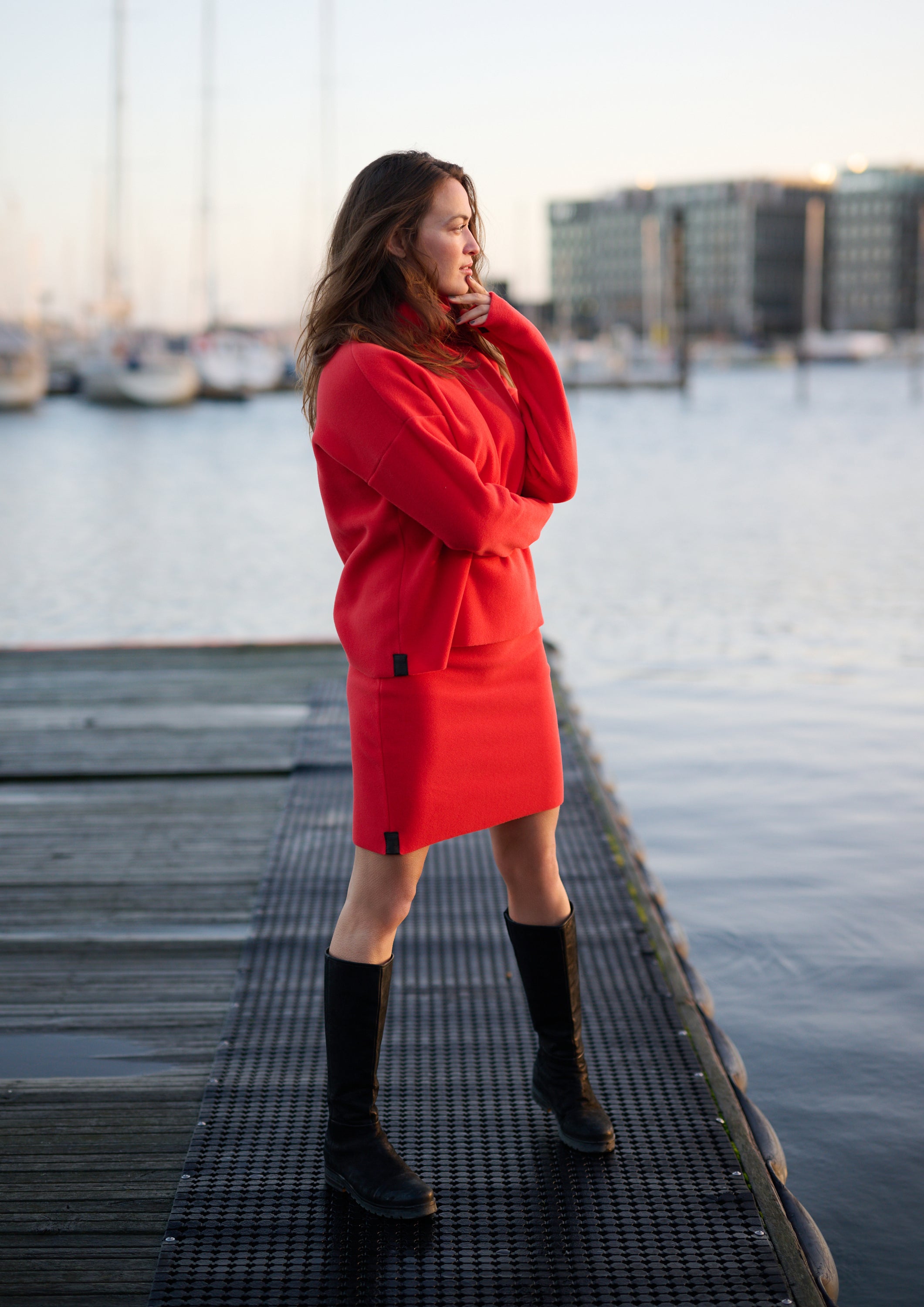 HENRIETTE STEFFENSEN COPENHAGEN SKIRT - 3253 NEDERDELE TOMATO 845