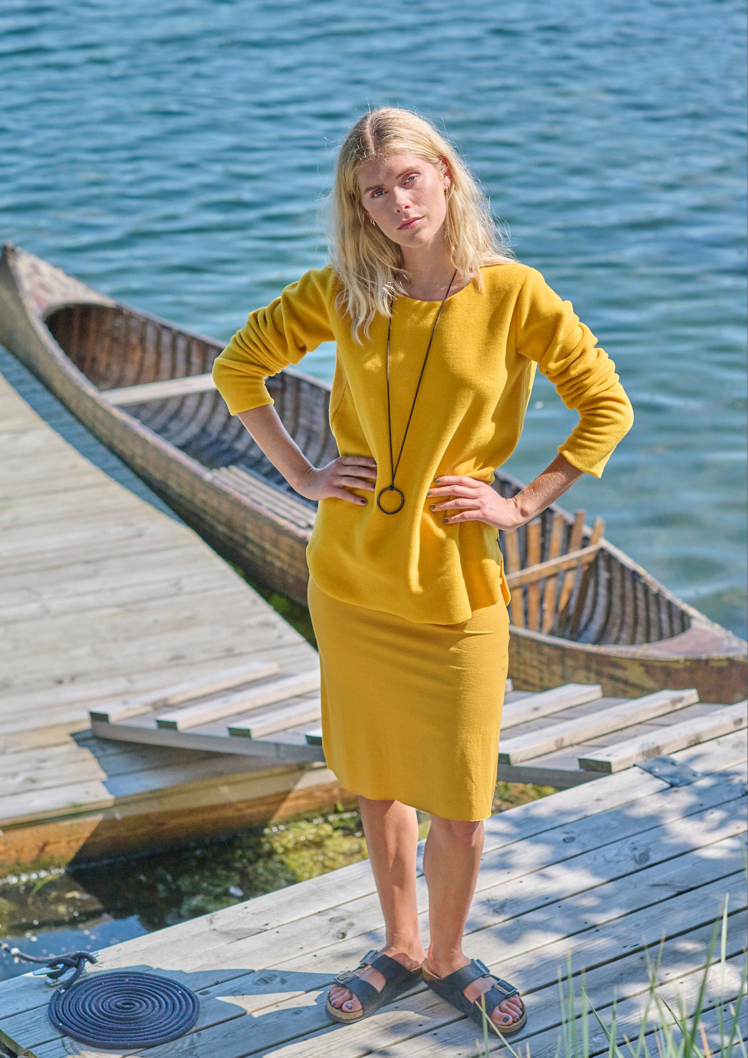 HENRIETTE STEFFENSEN COPENHAGEN SKIRT - 98045 NEDERDELE SAFRAN 701