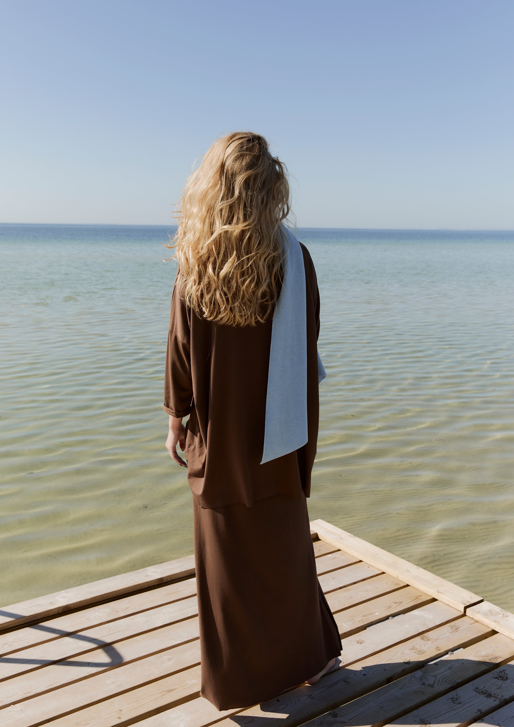 HENRIETTE STEFFENSEN COPENHAGEN SKIRT LONG - 98033 NEDERDELE CHOCOLATE 844