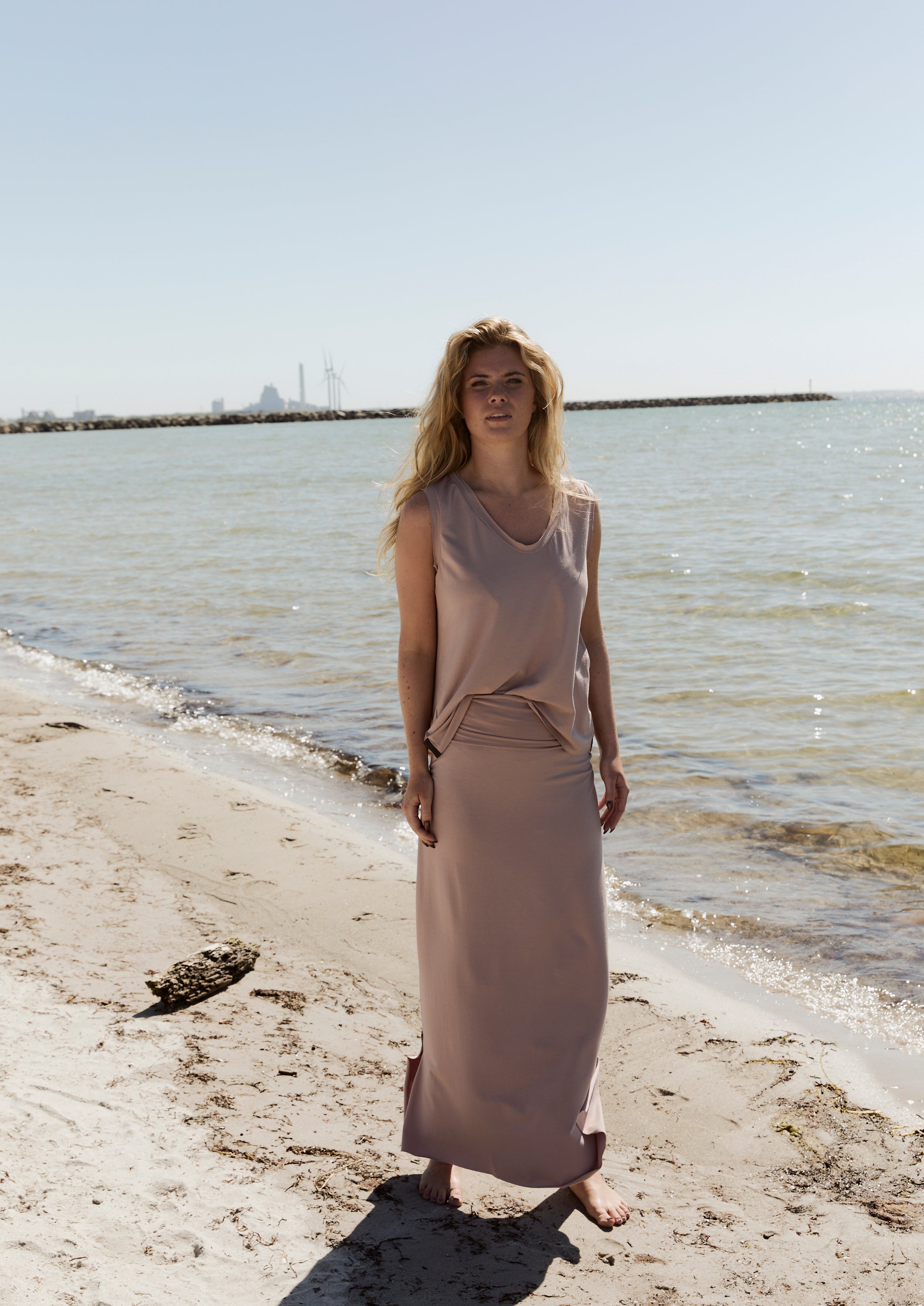 HENRIETTE STEFFENSEN COPENHAGEN SKIRT LONG - 98033 NEDERDELE NUDE 401