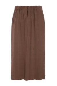 SKIRT W/POCKETS - 98065 - CHOCOLATE