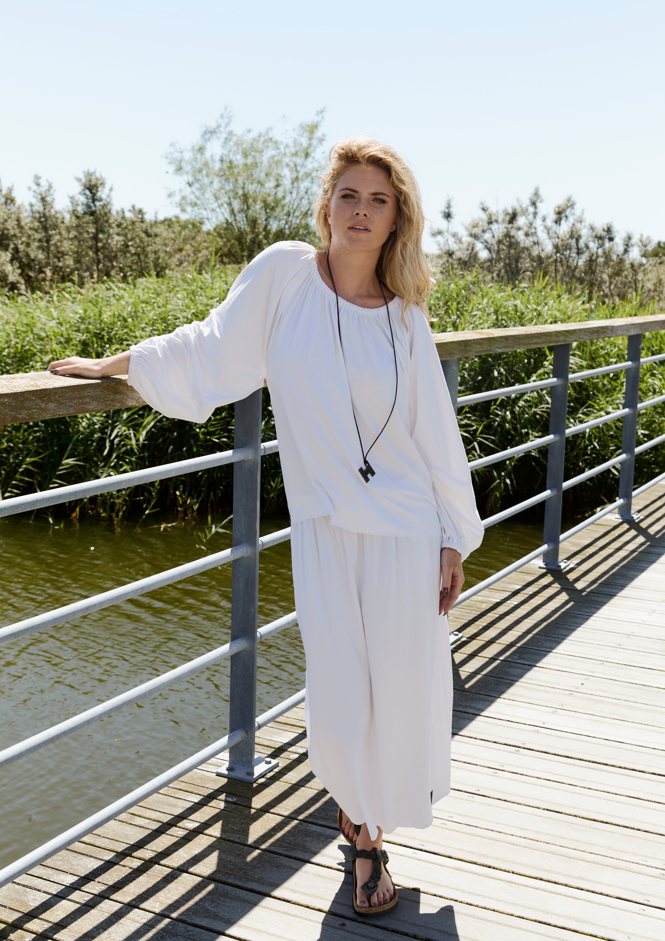 HENRIETTE STEFFENSEN COPENHAGEN SKIRT W/POCKETS - 98065 NEDERDELE WHITE 816