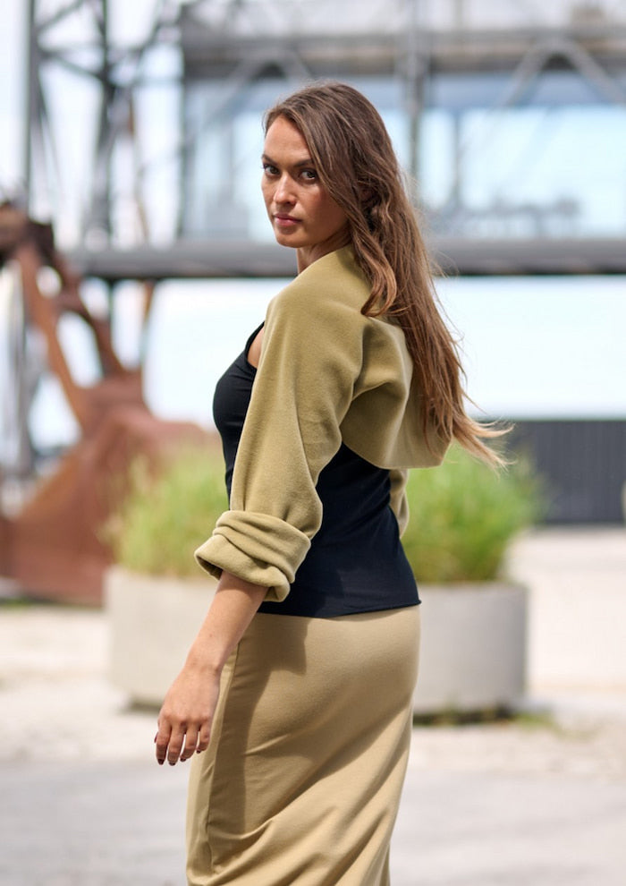 HENRIETTE STEFFENSEN COPENHAGEN SLEEVES - 4123 BLUSER OLIVE 655
