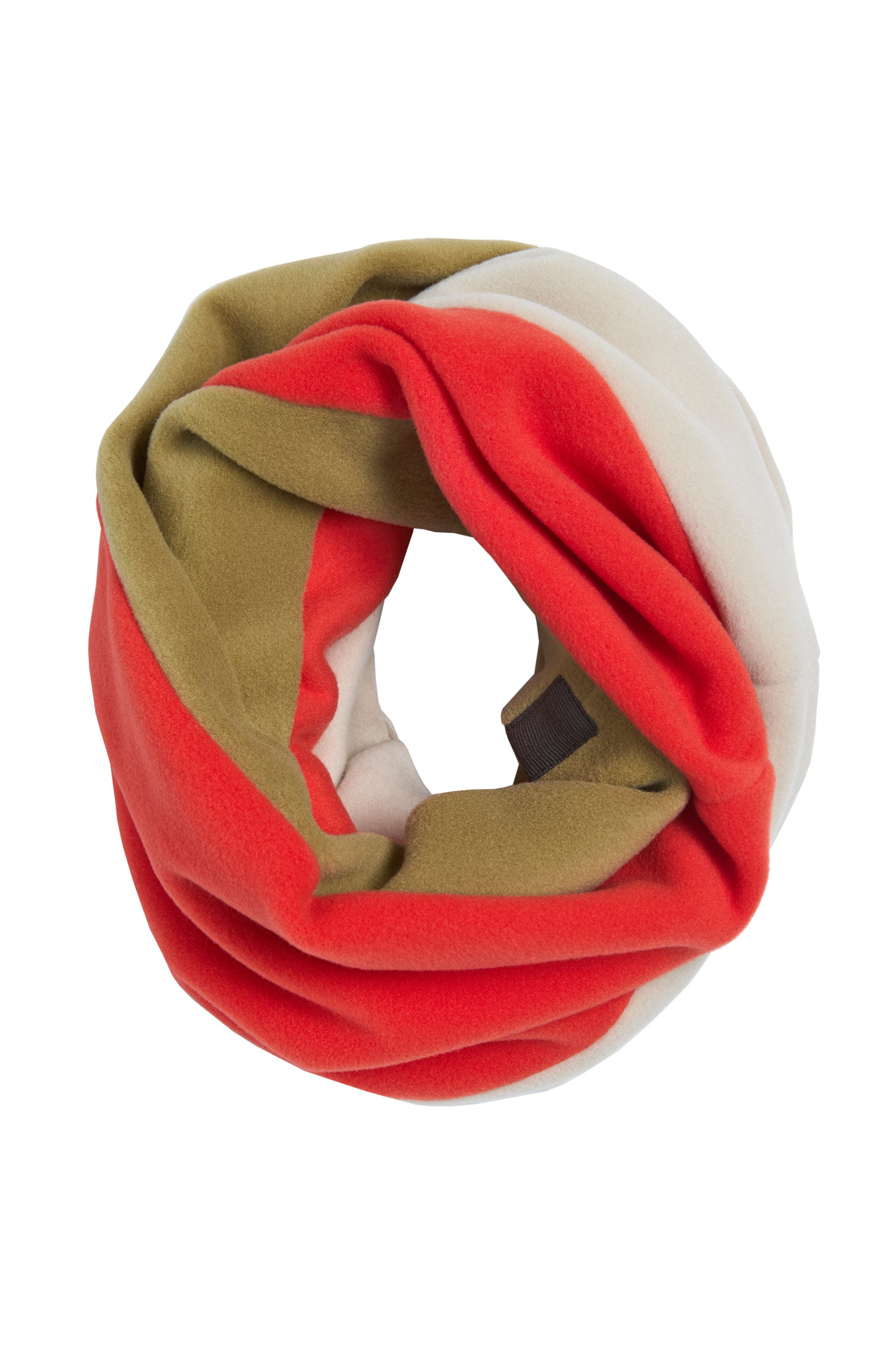 HENRIETTE STEFFENSEN COPENHAGEN SNOOD SCARF PATCH - 4093 SCARFS OLIVE/TOMATO/KIT 321