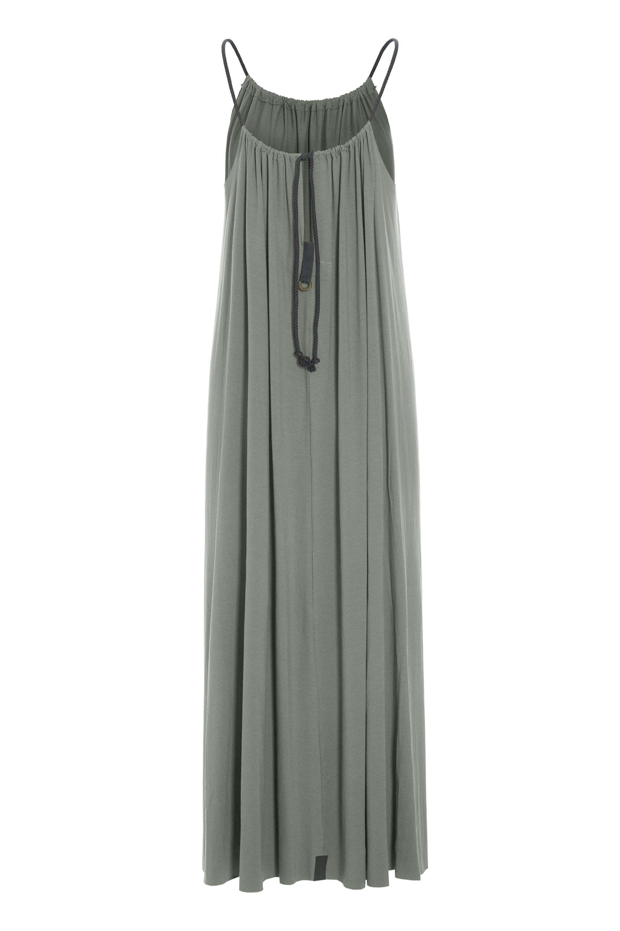 HENRIETTE STEFFENSEN COPENHAGEN STRAP DRESS - 98069 KJOLER DUSTY GREEN 609