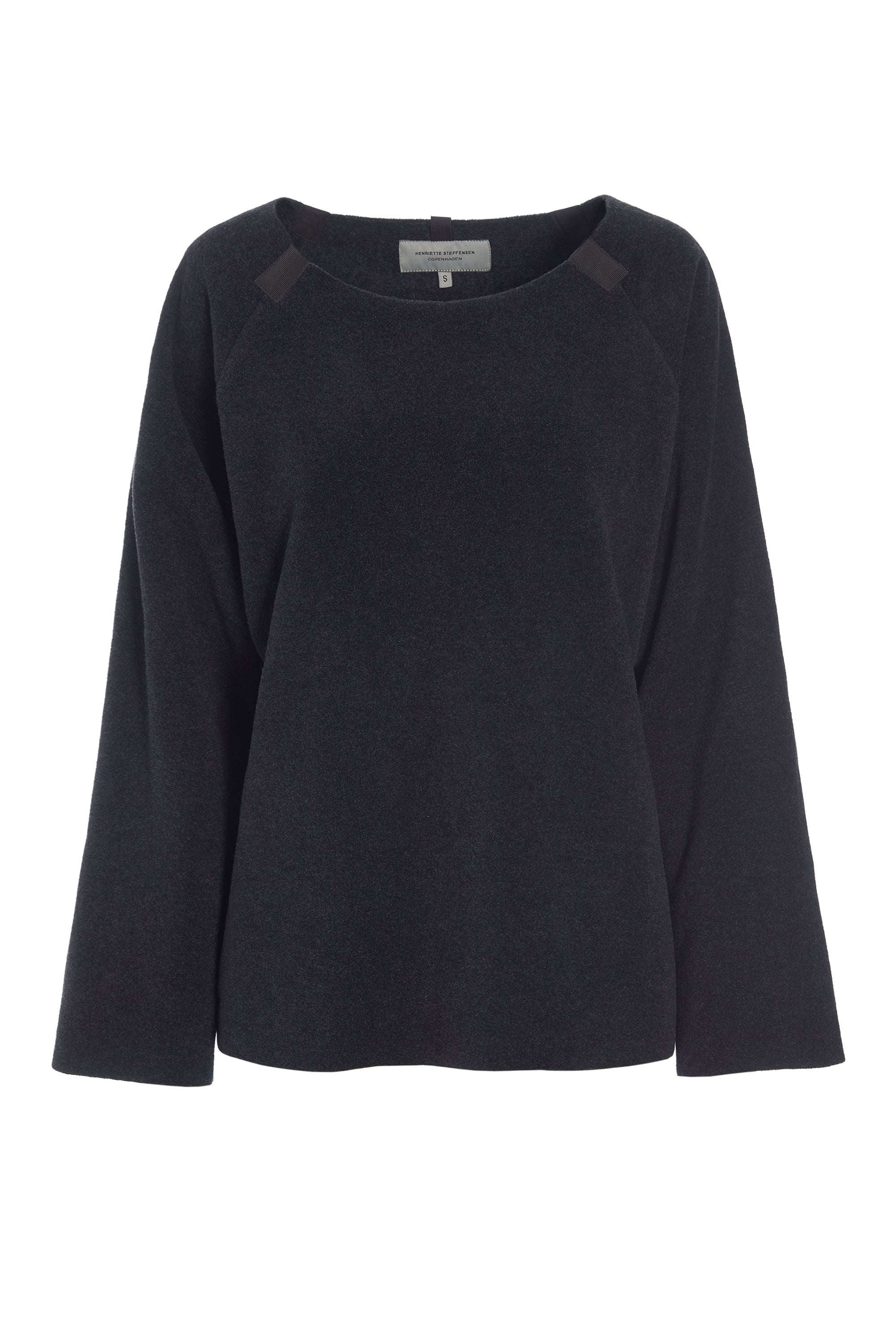 HENRIETTE STEFFENSEN COPENHAGEN SWEATER LOOSE FIT - 1290 SWEATERS fleece SOFT BLACK 914