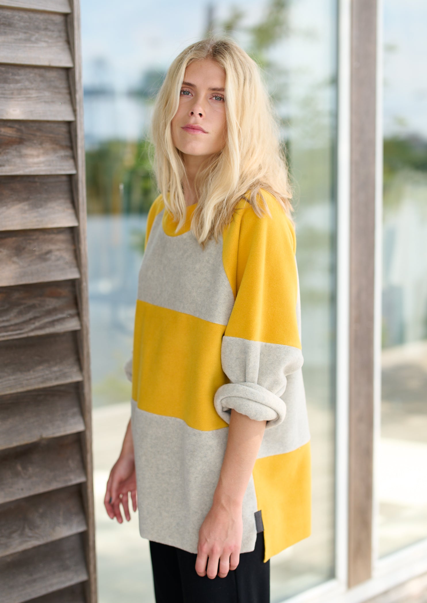 HENRIETTE STEFFENSEN COPENHAGEN SWEATER LOOSE FIT - 1357 BLUSER SAFRAN/SAND 687