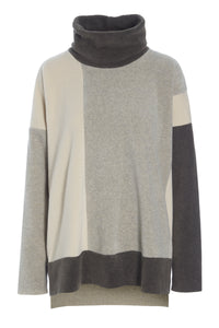 SWEATER NO WASTE - 1340 - BARK/KIT/SAND