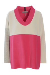 SWEATER NO WASTE - 1351 - PINK/KIT/SAND
