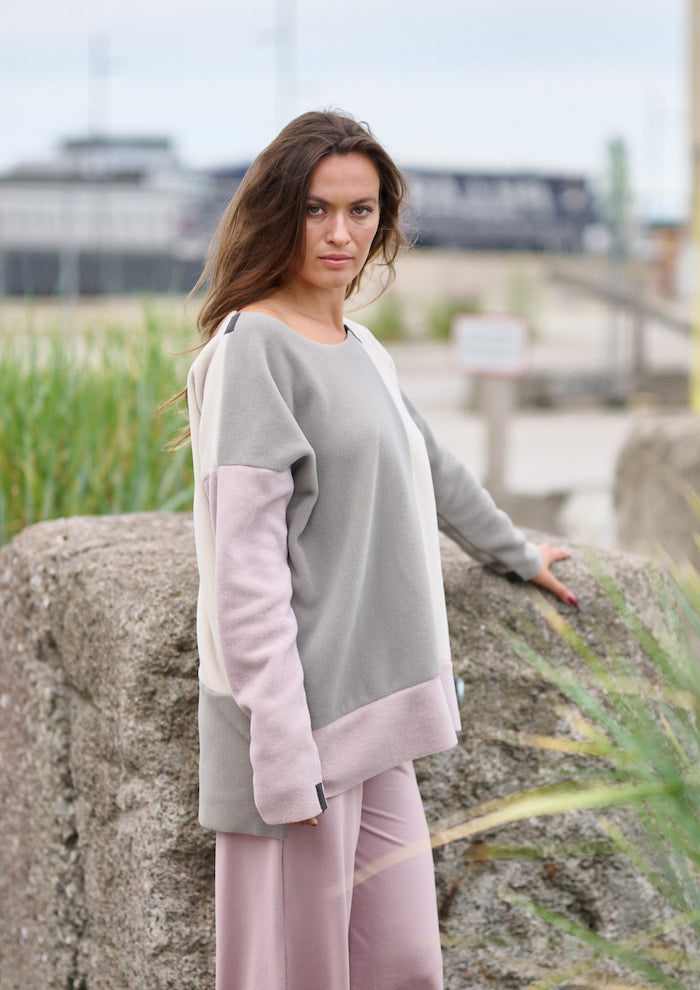 HENRIETTE STEFFENSEN COPENHAGEN SWEATER PATCH - 1369 SWEATERS fleece ELEPHANT/KIT/NUDE 461