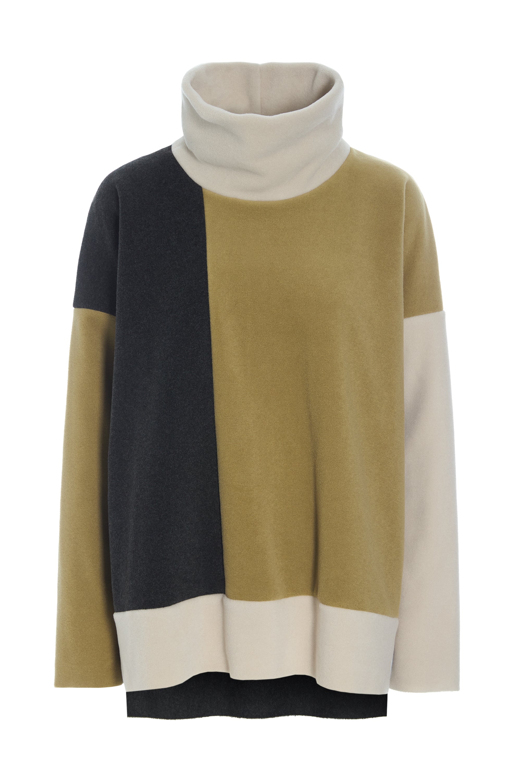 HENRIETTE STEFFENSEN COPENHAGEN SWEATER PATCH - 1380 BLUSER OLIVE/SB/KIT 327
