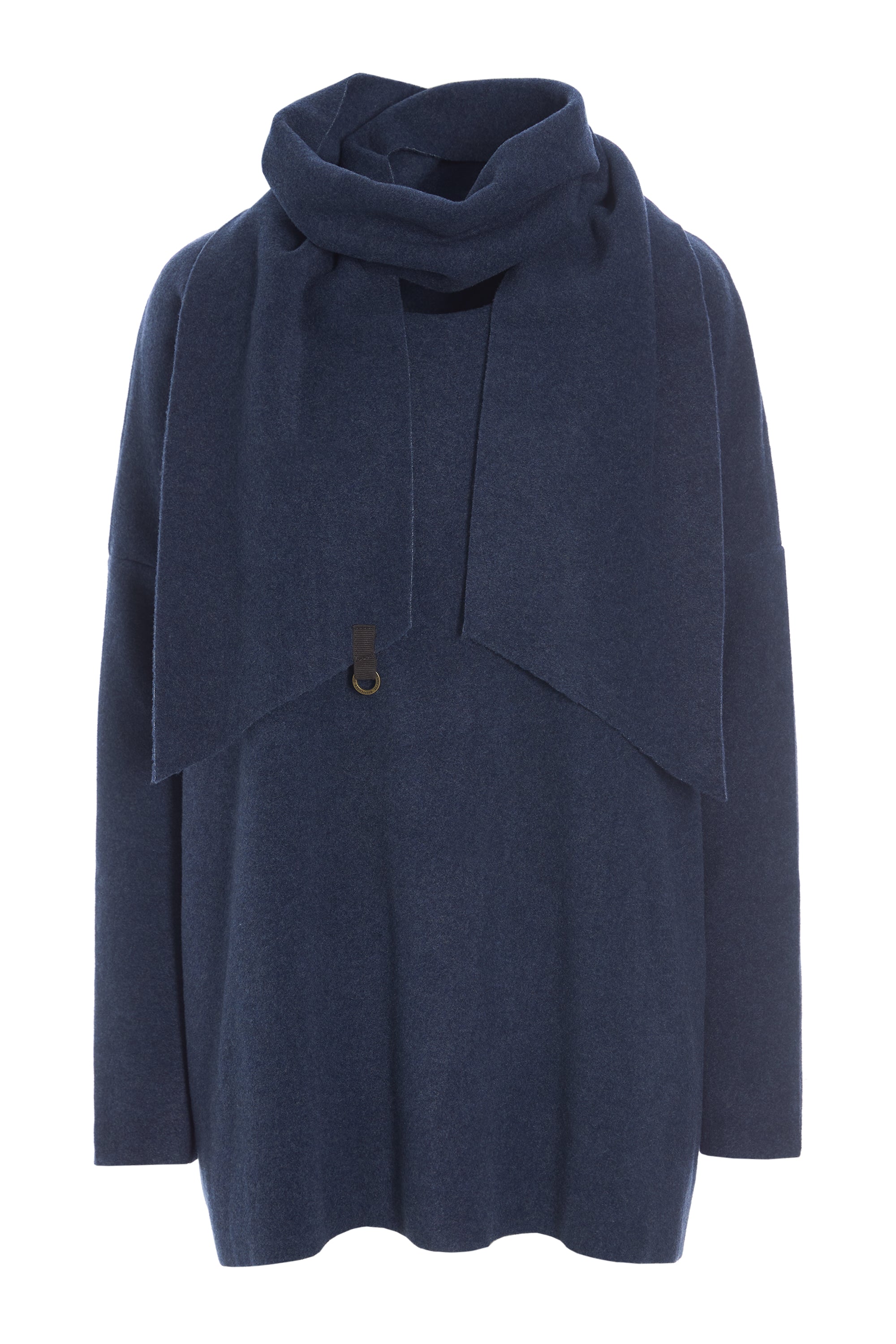 HENRIETTE STEFFENSEN COPENHAGEN SWEATER WITH SCARF - 1338 BLUSER DENIM 767