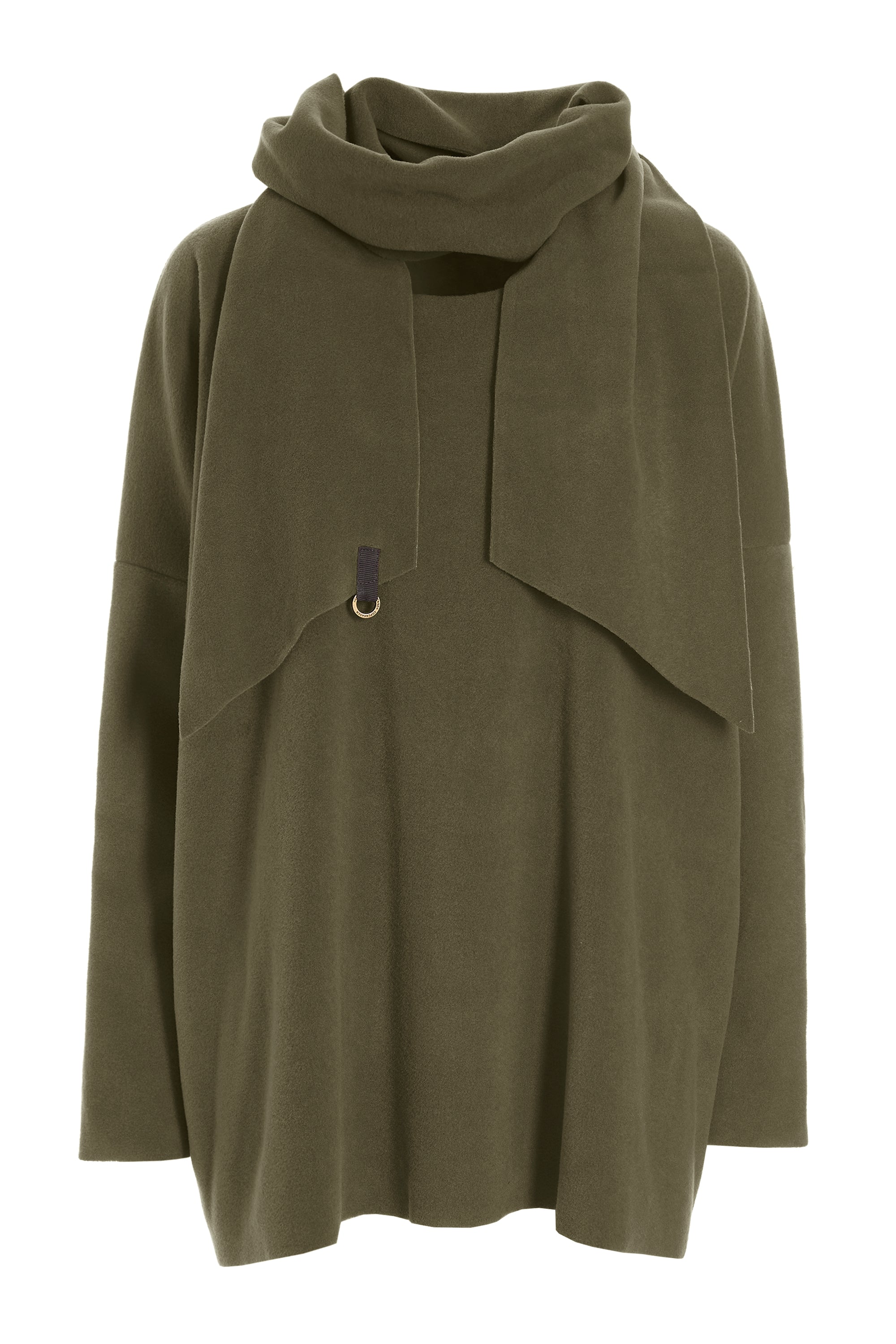 HENRIETTE STEFFENSEN COPENHAGEN SWEATER WITH SCARF - 1338 BLUSER MOSS 611