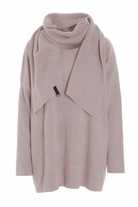 SWEATER WITH SCARF - 1338 - NUDE