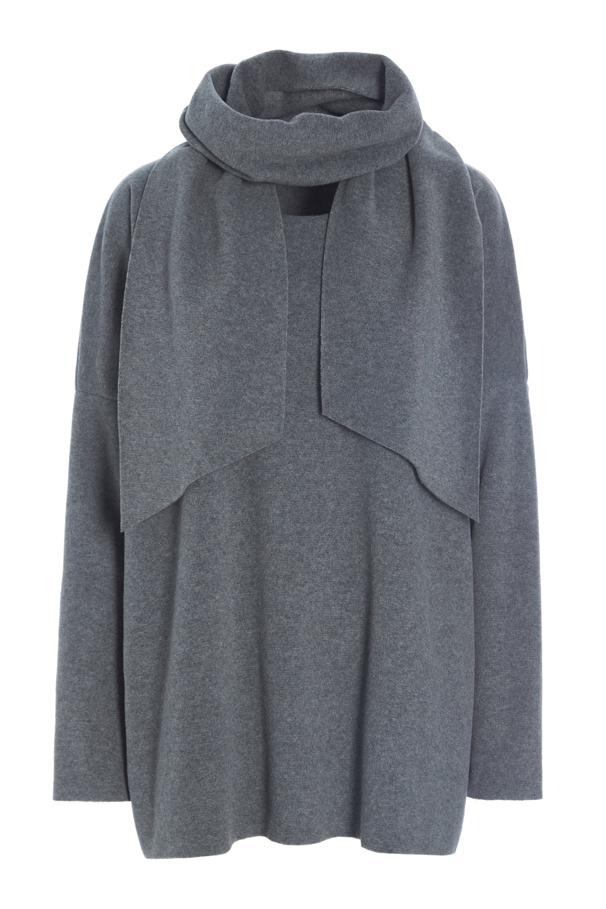 Side-Tie Fleece Wrap Hoodie by Henriette Steffensen (Knit Jacket)
