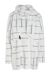 SWEATER WITH SCARF - 1338P - CHECK PRINT