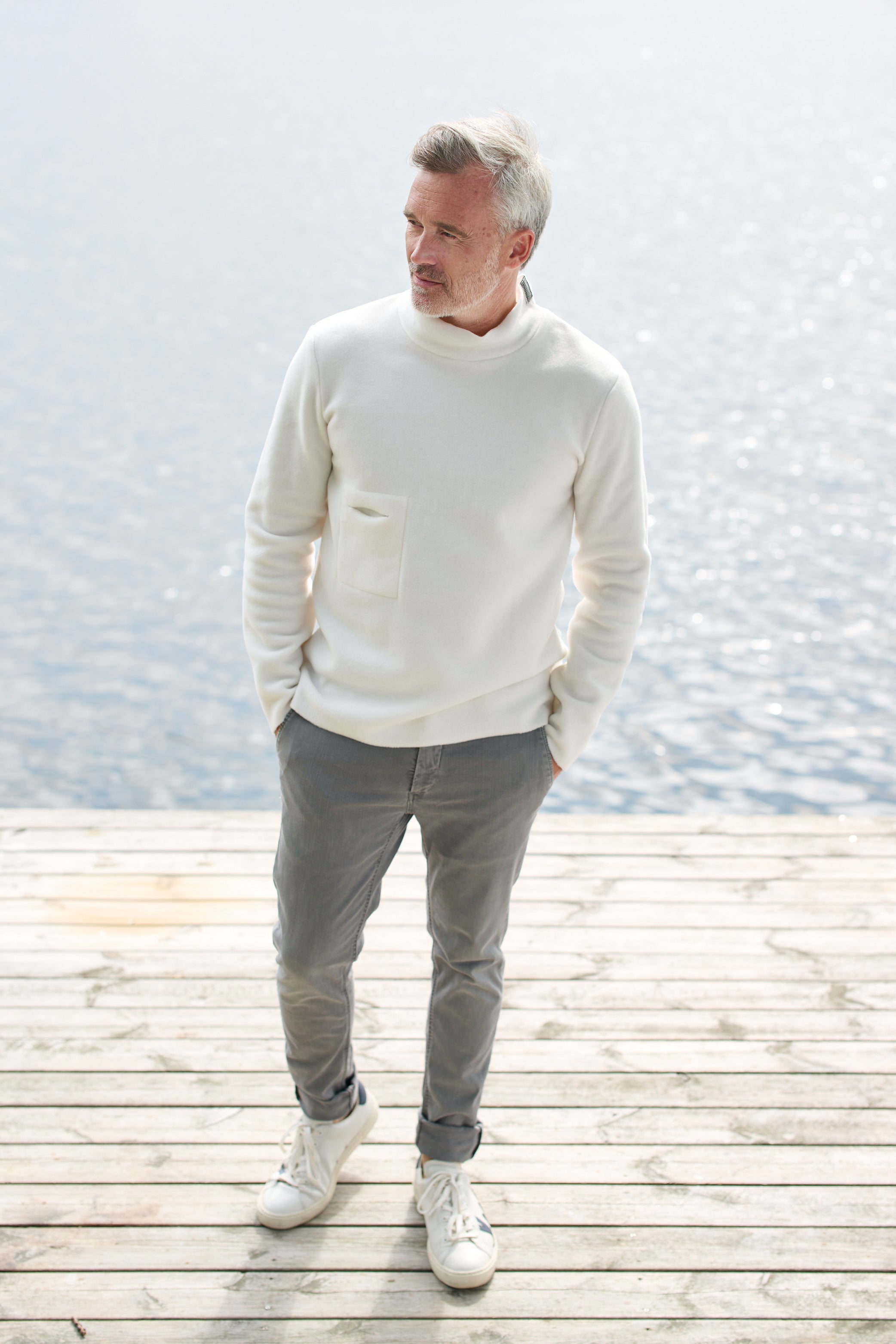 CARL BY STEFFENSEN COPENHAGEN SWEATER W/ TURTLE NECK - 1003C BLOUSES & SWEATERS OFF WHITE 802