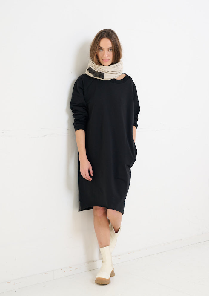 HENRIETTE STEFFENSEN COPENHAGEN SWEAT DRESS - 73004 KJOLER BLACK 900