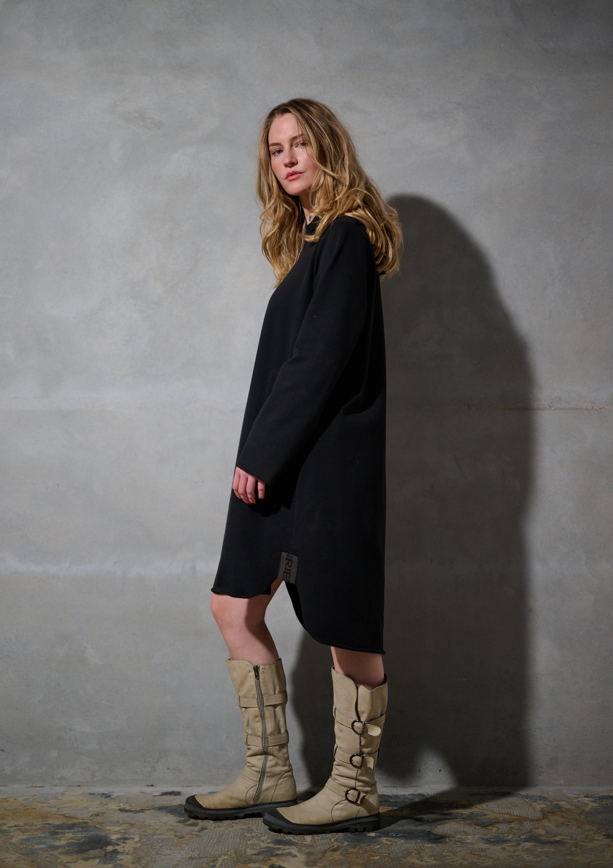 HENRIETTE STEFFENSEN COPENHAGEN SWEAT DRESS - 73011 KJOLER BLACK 900
