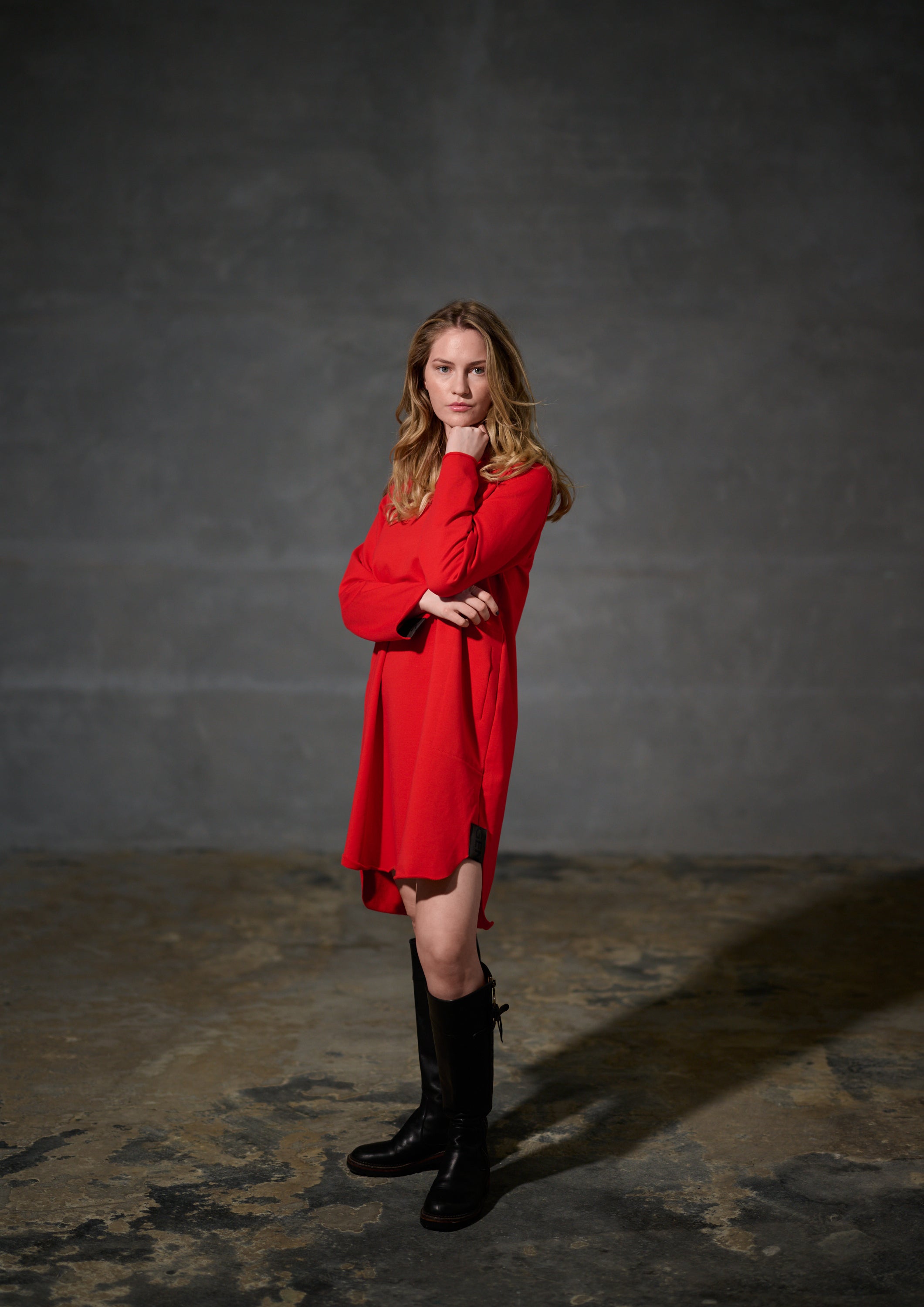 HENRIETTE STEFFENSEN COPENHAGEN SWEAT DRESS - 73011 KJOLER TOMATO 845