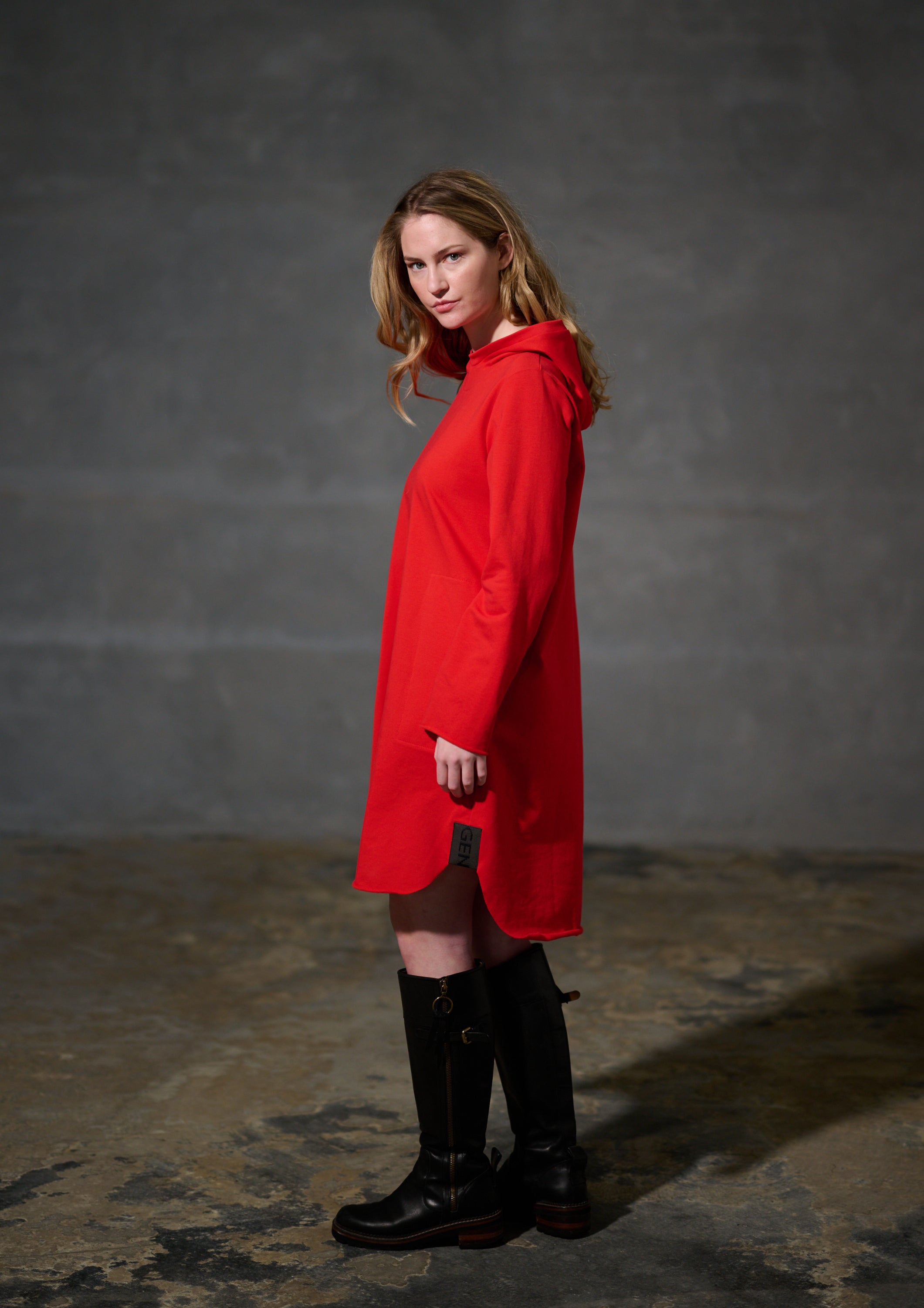 HENRIETTE STEFFENSEN COPENHAGEN SWEAT DRESS - 73011 KJOLER TOMATO 845